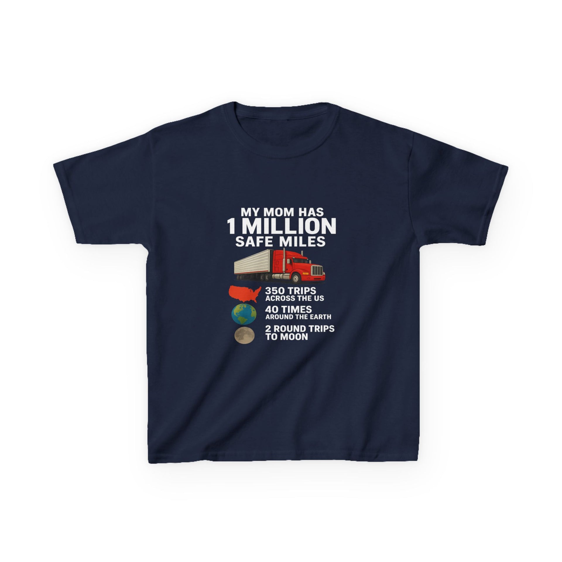 Kids Truck Graphic Tee — My Mom has 1 million Safe Miles