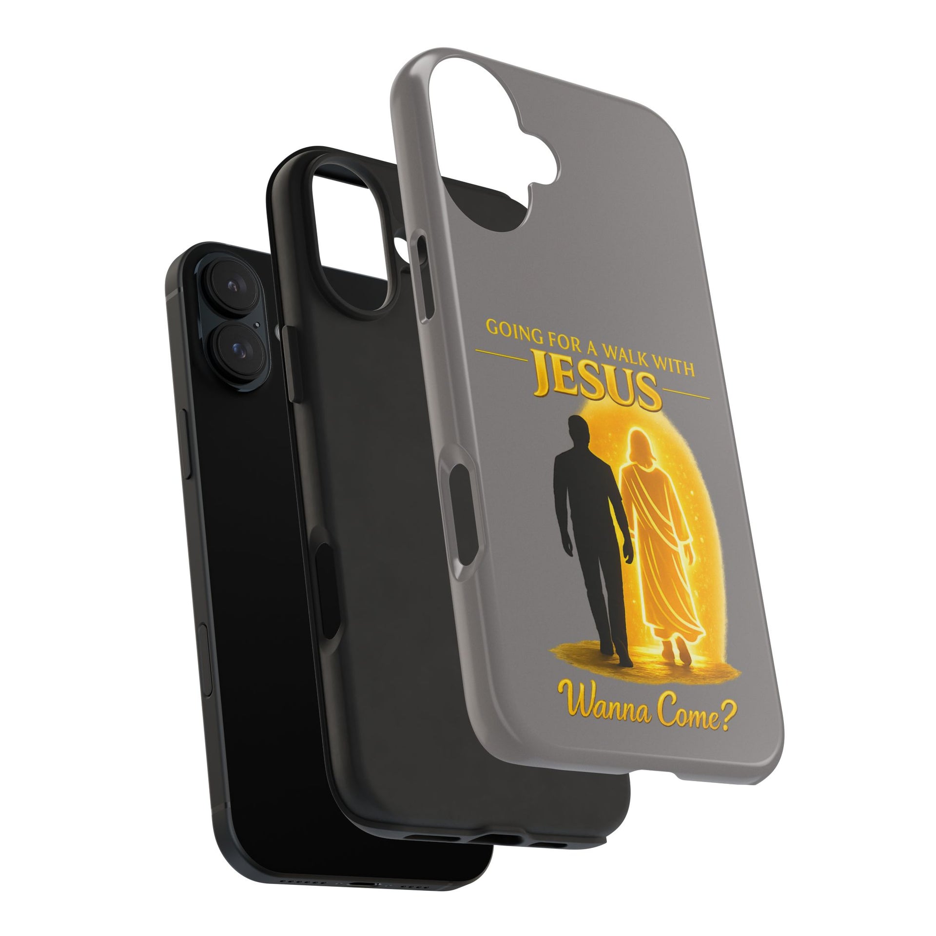 Tough Phone Case — "Going for a Walk with Jesus, Wanna Come?" Christian iPhone Case