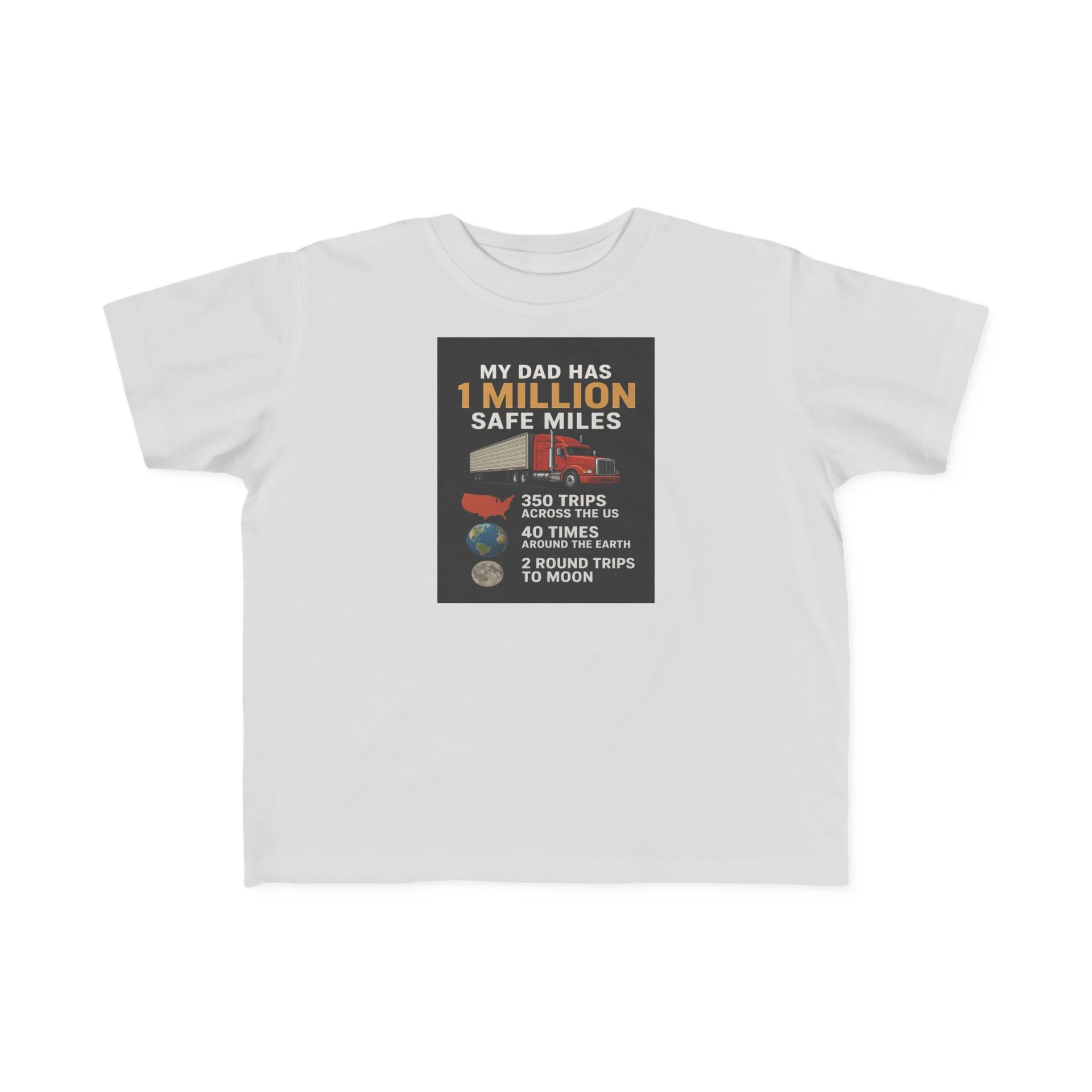 Toddler Tee – “My Dad Has 1 Million Safe Miles” Funny Kids' Aviation Shirt