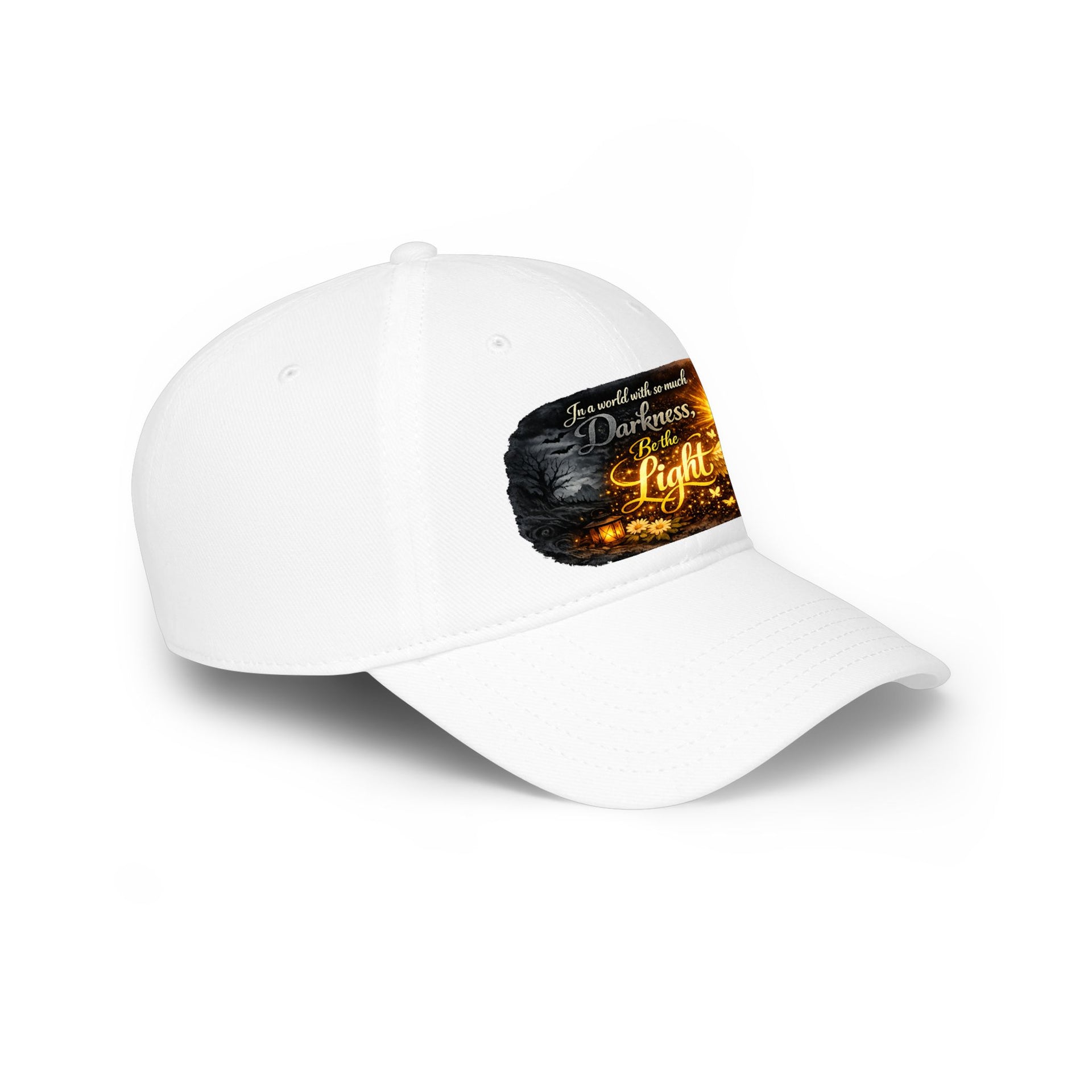 Low Profile Baseball Cap – "Be the Light" Inspirational Firefly Design