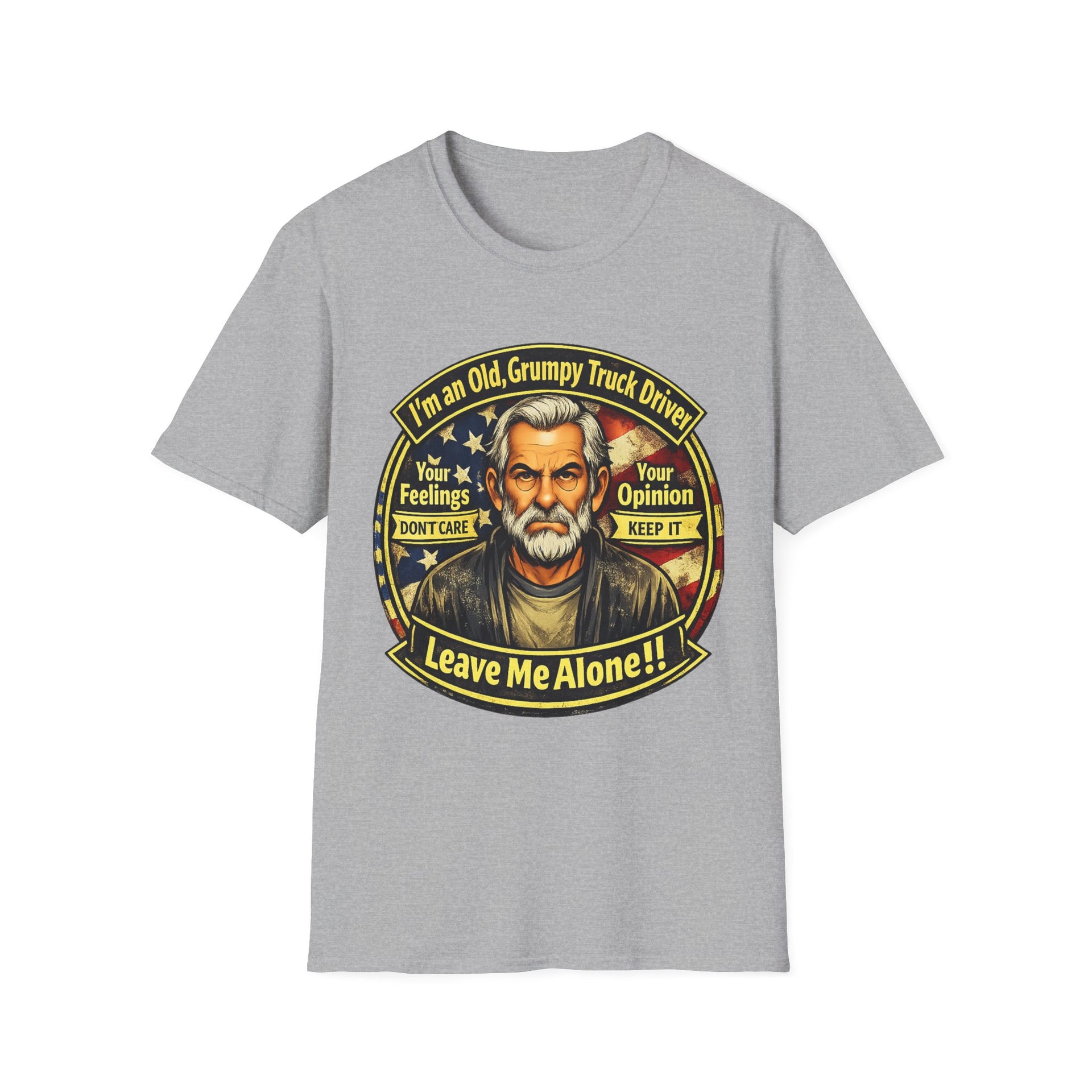 Truck Driver T-Shirt — “I’m an Old, Grumpy Truck Driver — Leave Me Alone!” Graphic Tee