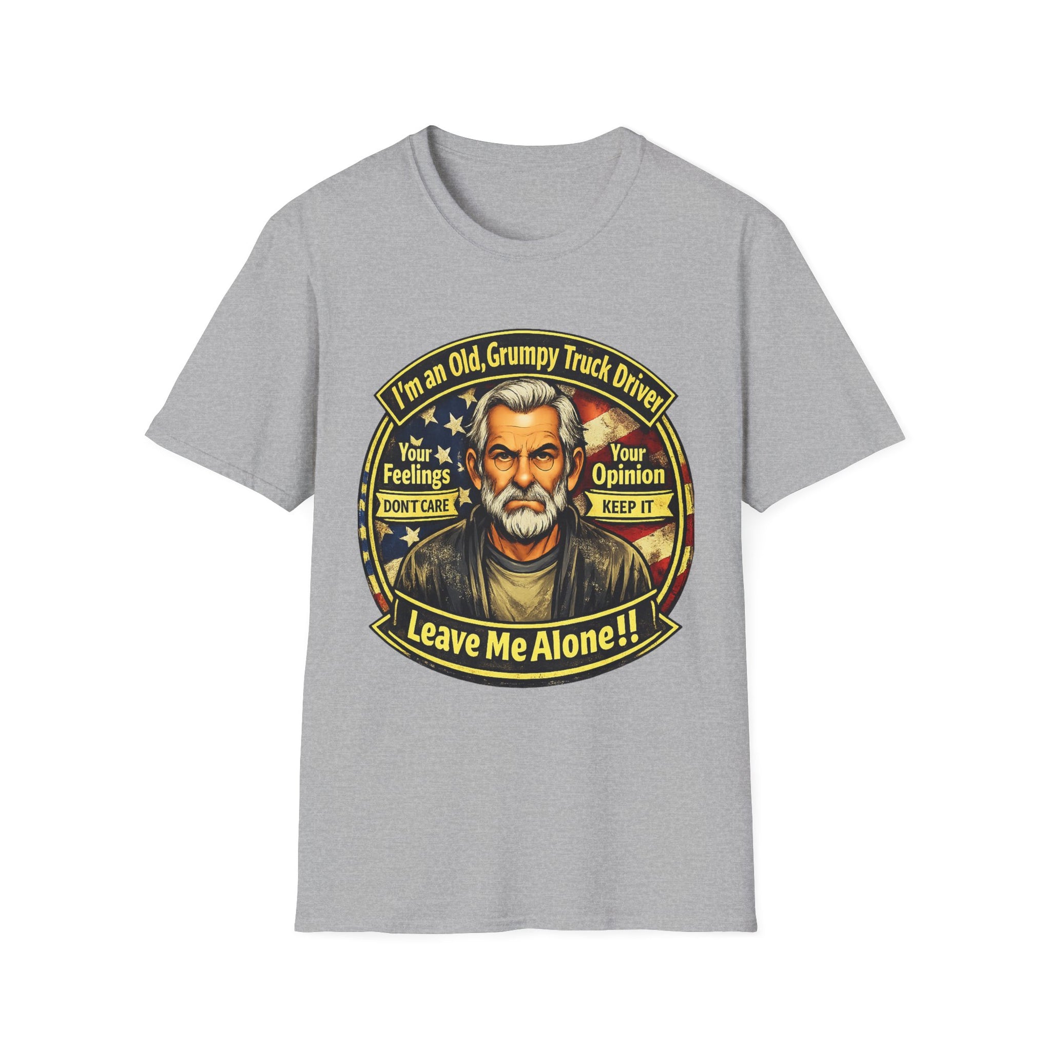 Truck Driver T-Shirt — “I’m an Old, Grumpy Truck Driver — Leave Me Alone!” Graphic Tee