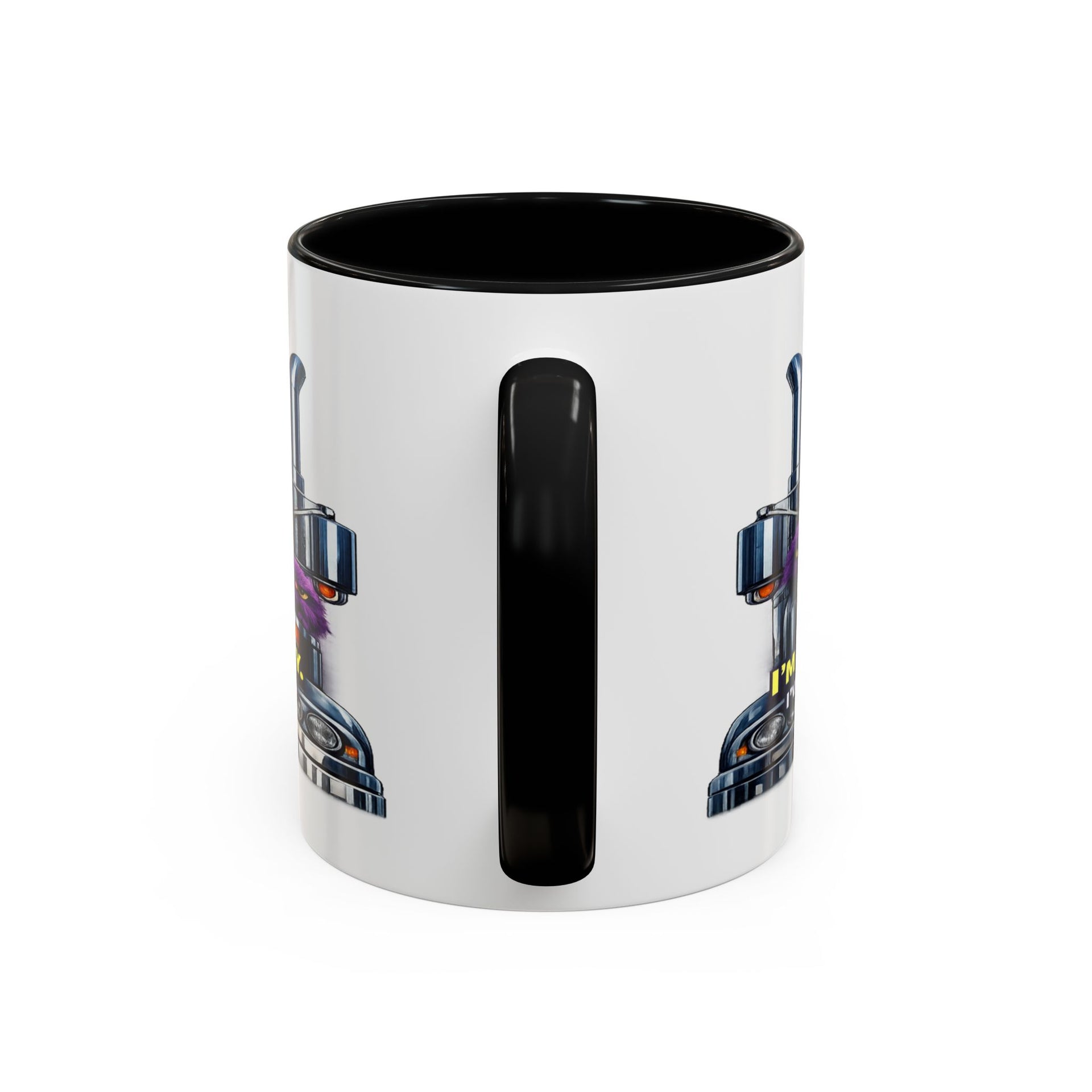 Purple Grumpy Monster Coffee Mug – Funny Truck Driver Gift (11oz & 15oz)