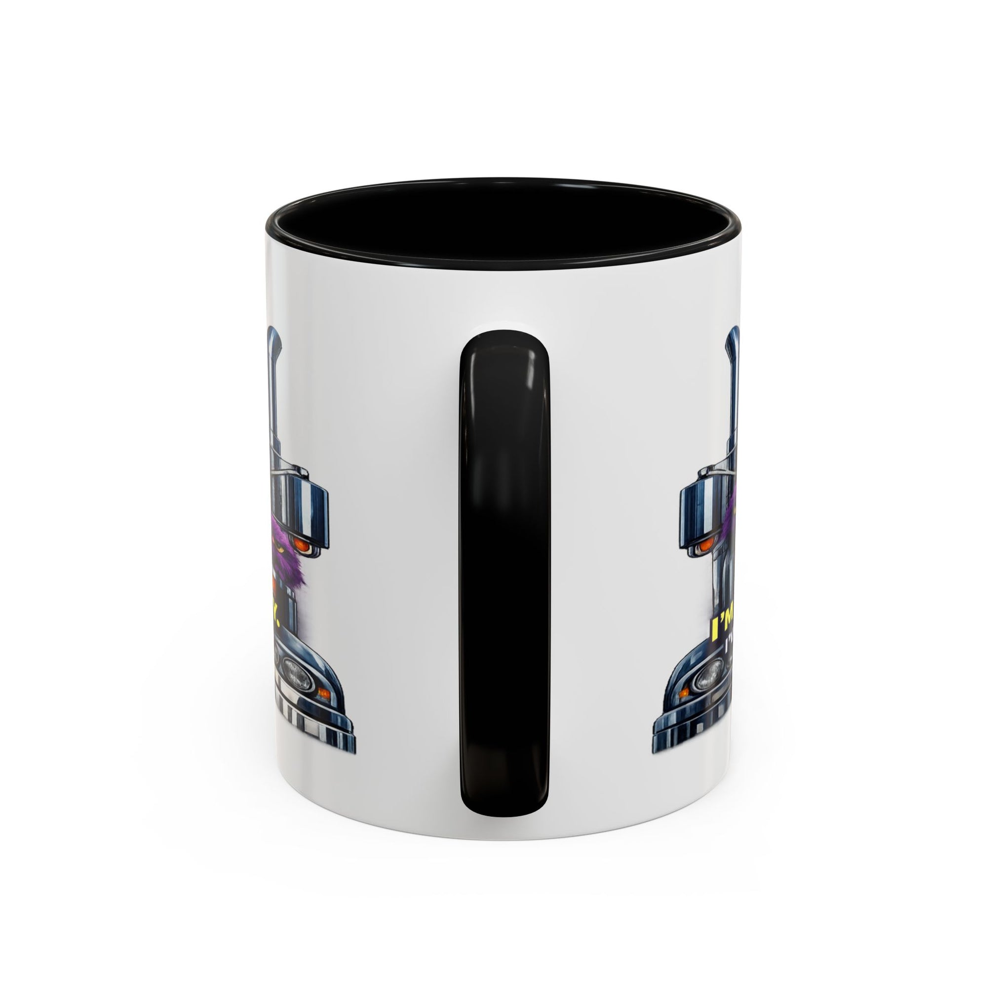Purple Grumpy Monster Coffee Mug – Funny Truck Driver Gift (11oz & 15oz)