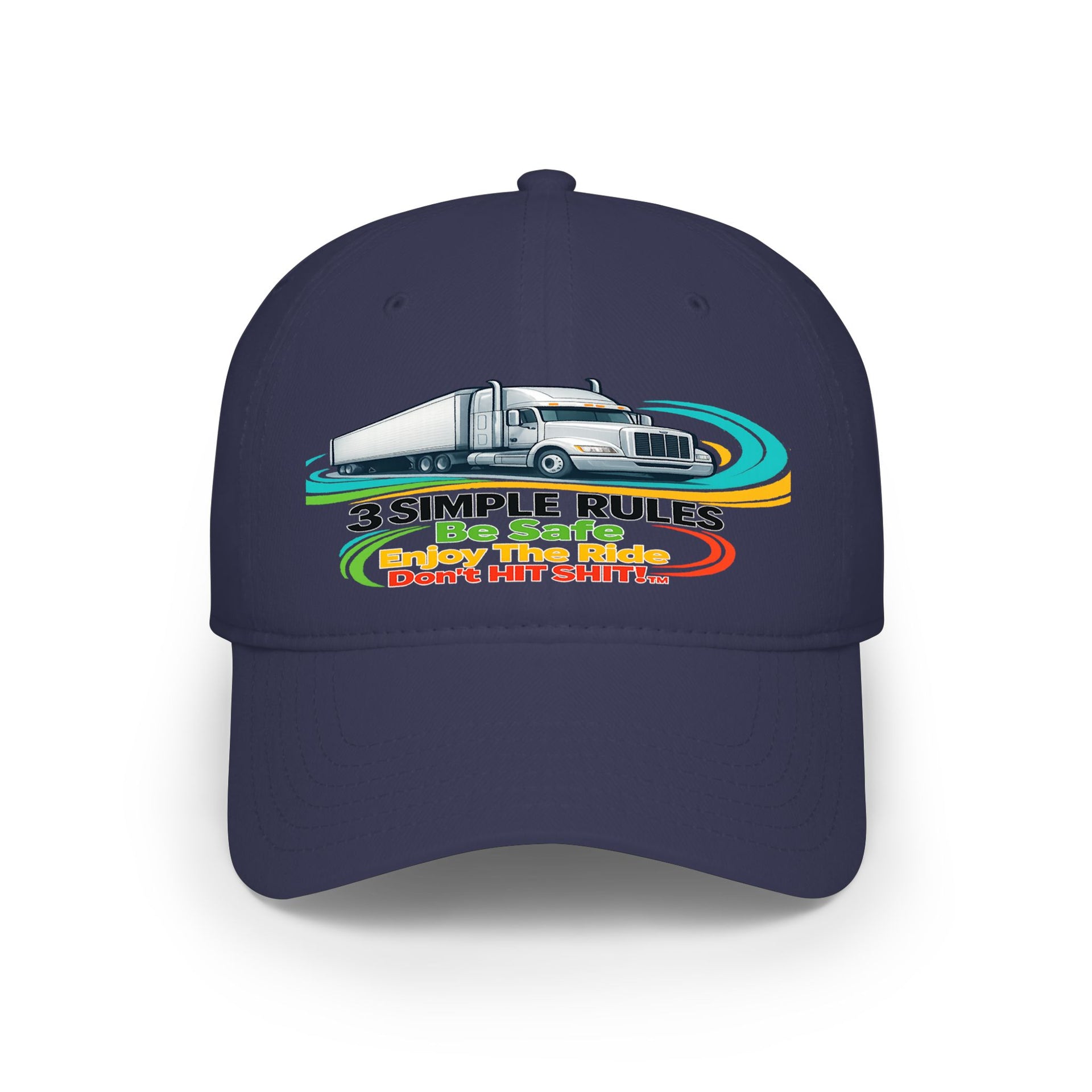 Retro RV Hat — "3 Simple Rules: Be Safe, Enjoy The Ride, Don't Hit Shit!" ***" Baseball Cap