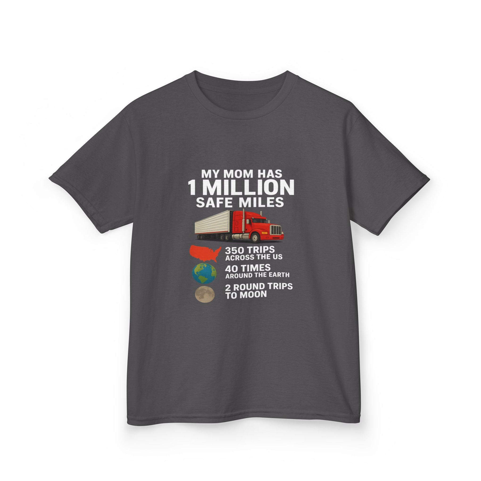 Kids Truck Graphic Tee — My Mom has 1 million Safe Miles