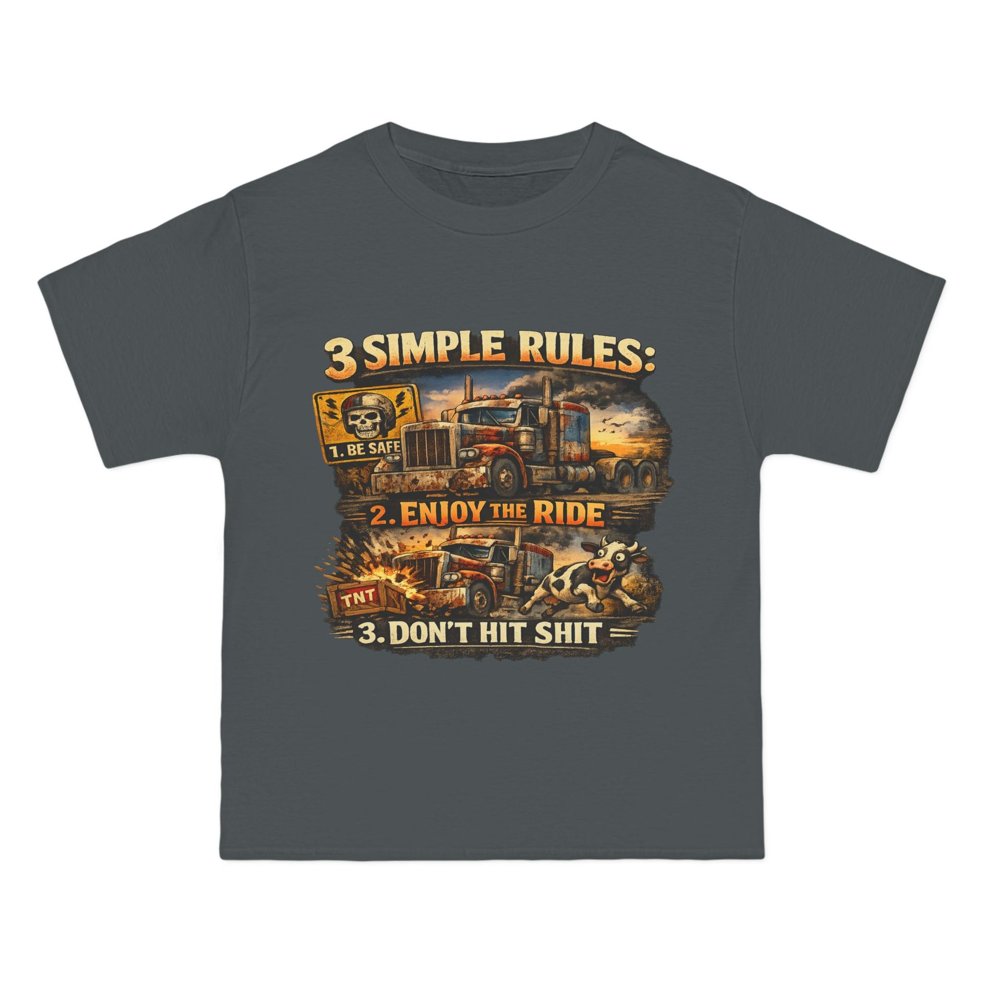 Big an Tall Graphic T-Shirt — "3 Simple Rules: Enjoy the Ride"