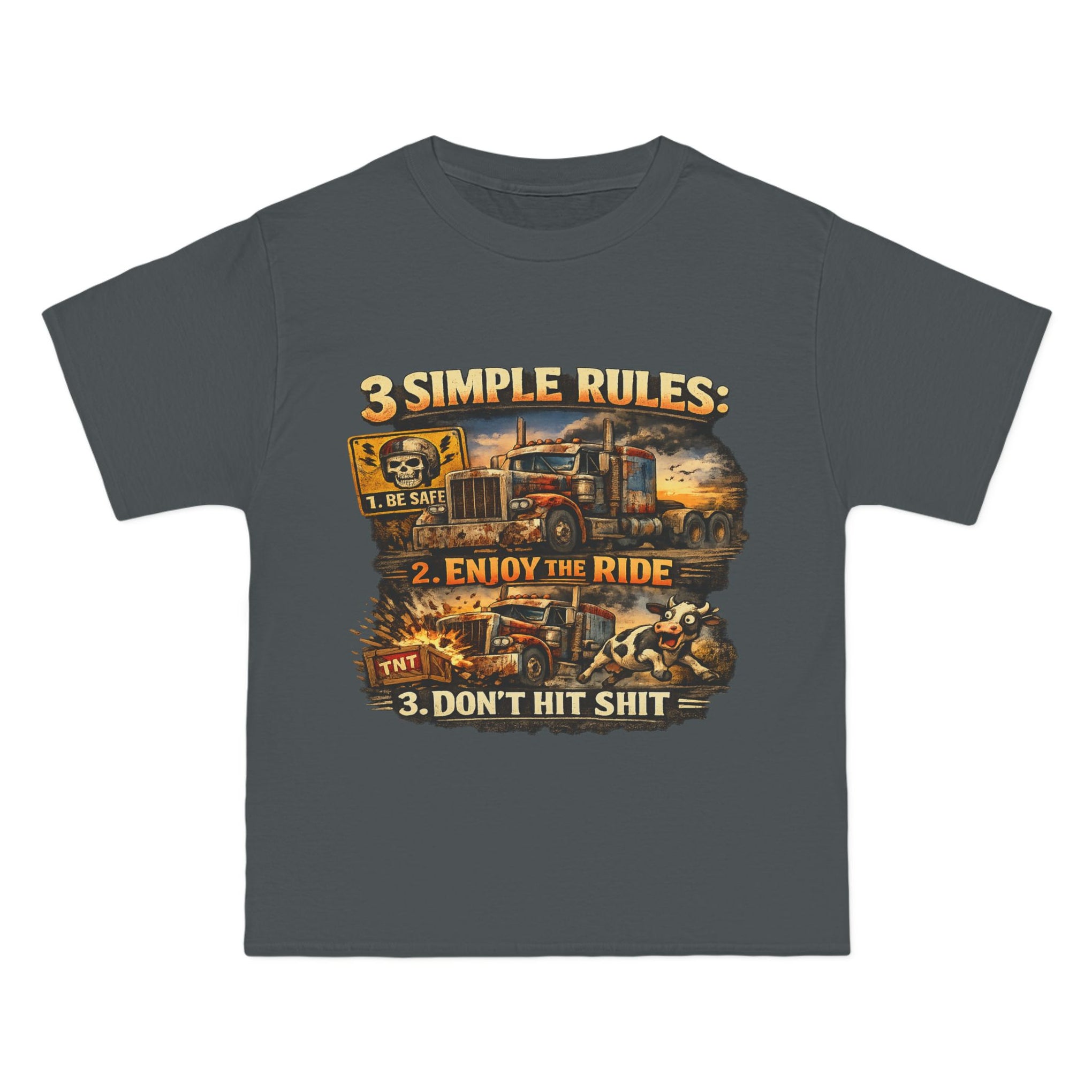 Big an Tall Graphic T-Shirt — "3 Simple Rules: Enjoy the Ride"