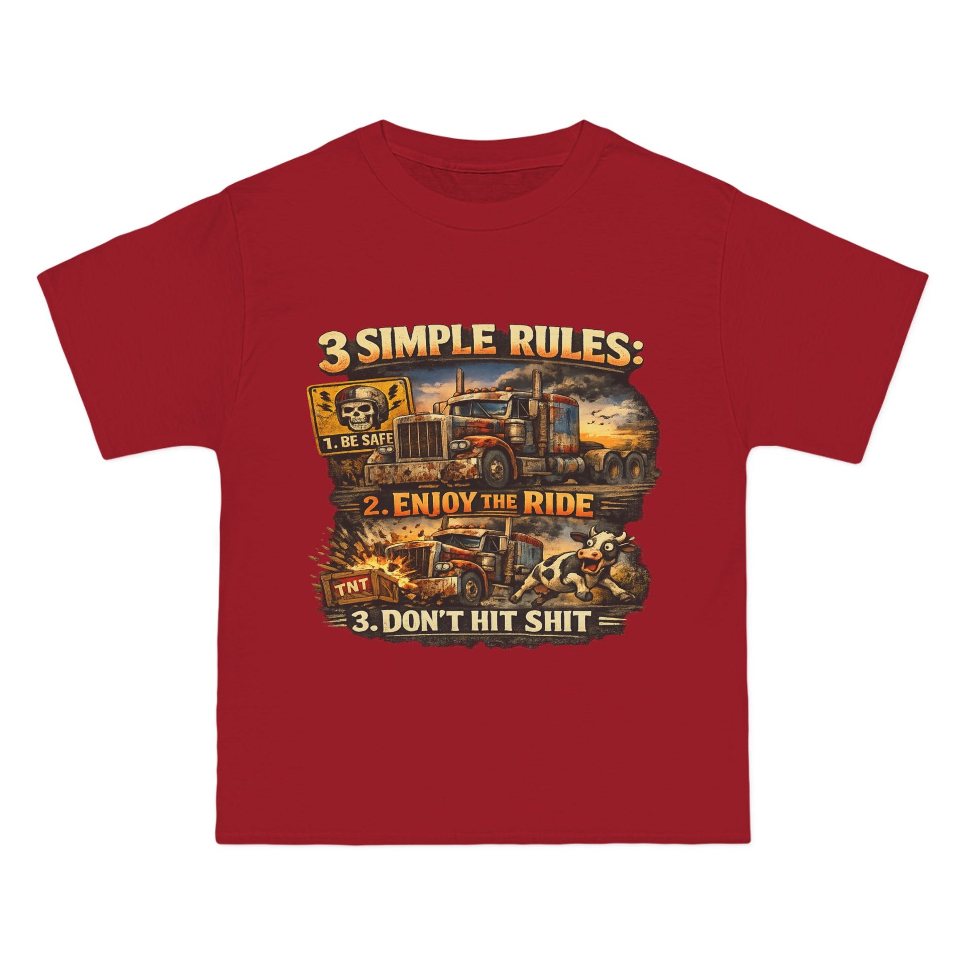 Big an Tall Graphic T-Shirt — "3 Simple Rules: Enjoy the Ride"
