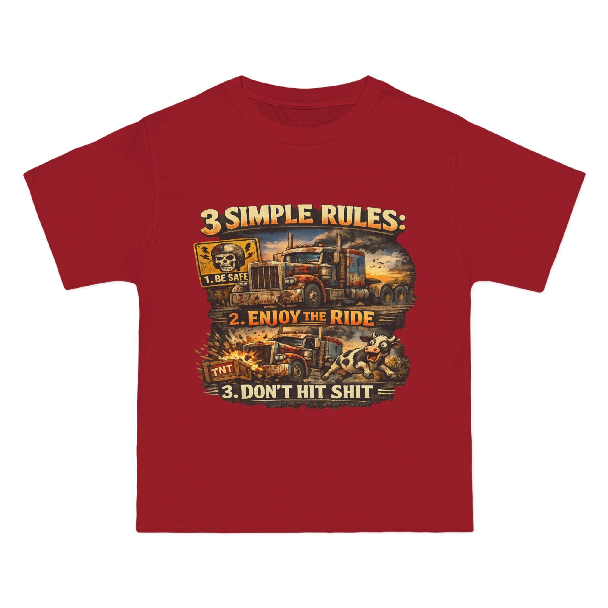 Big an Tall Graphic T-Shirt — "3 Simple Rules: Enjoy the Ride"