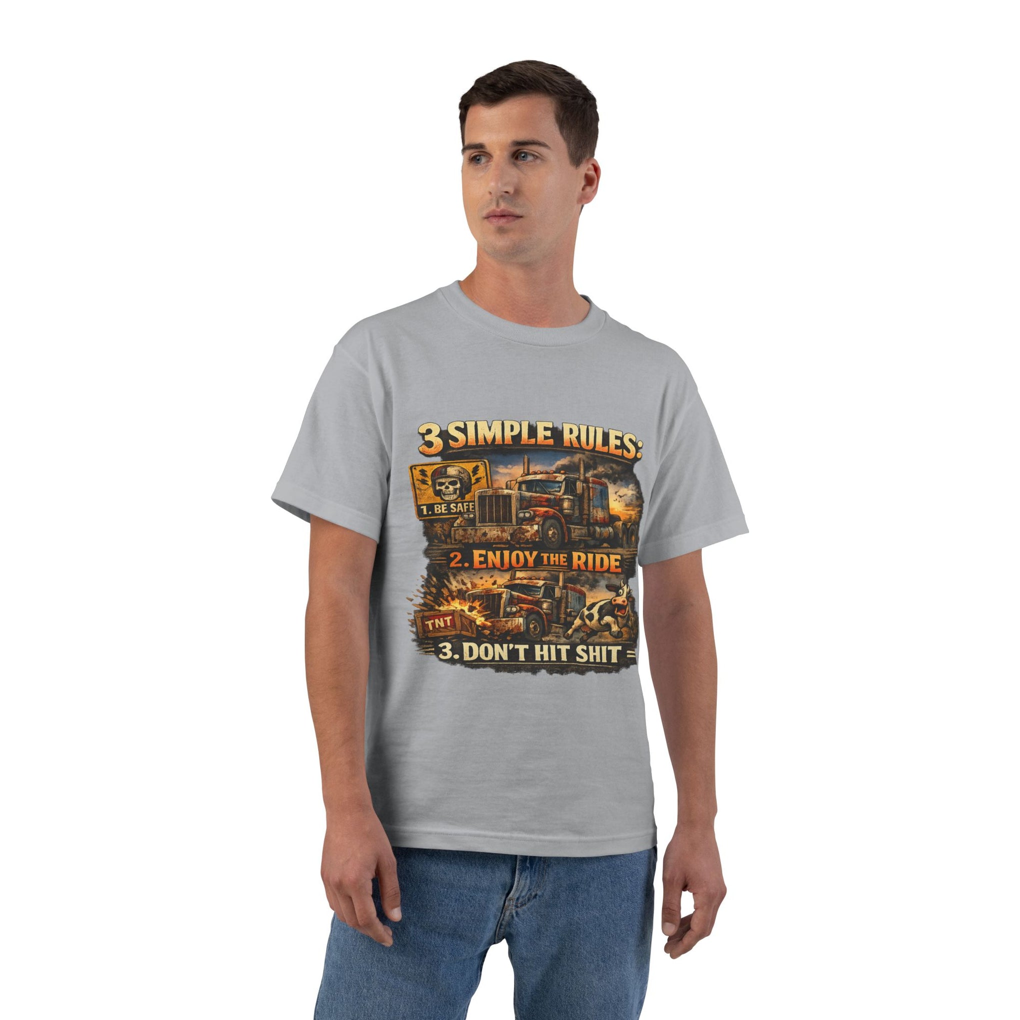 Big an Tall Graphic T-Shirt — "3 Simple Rules: Enjoy the Ride"