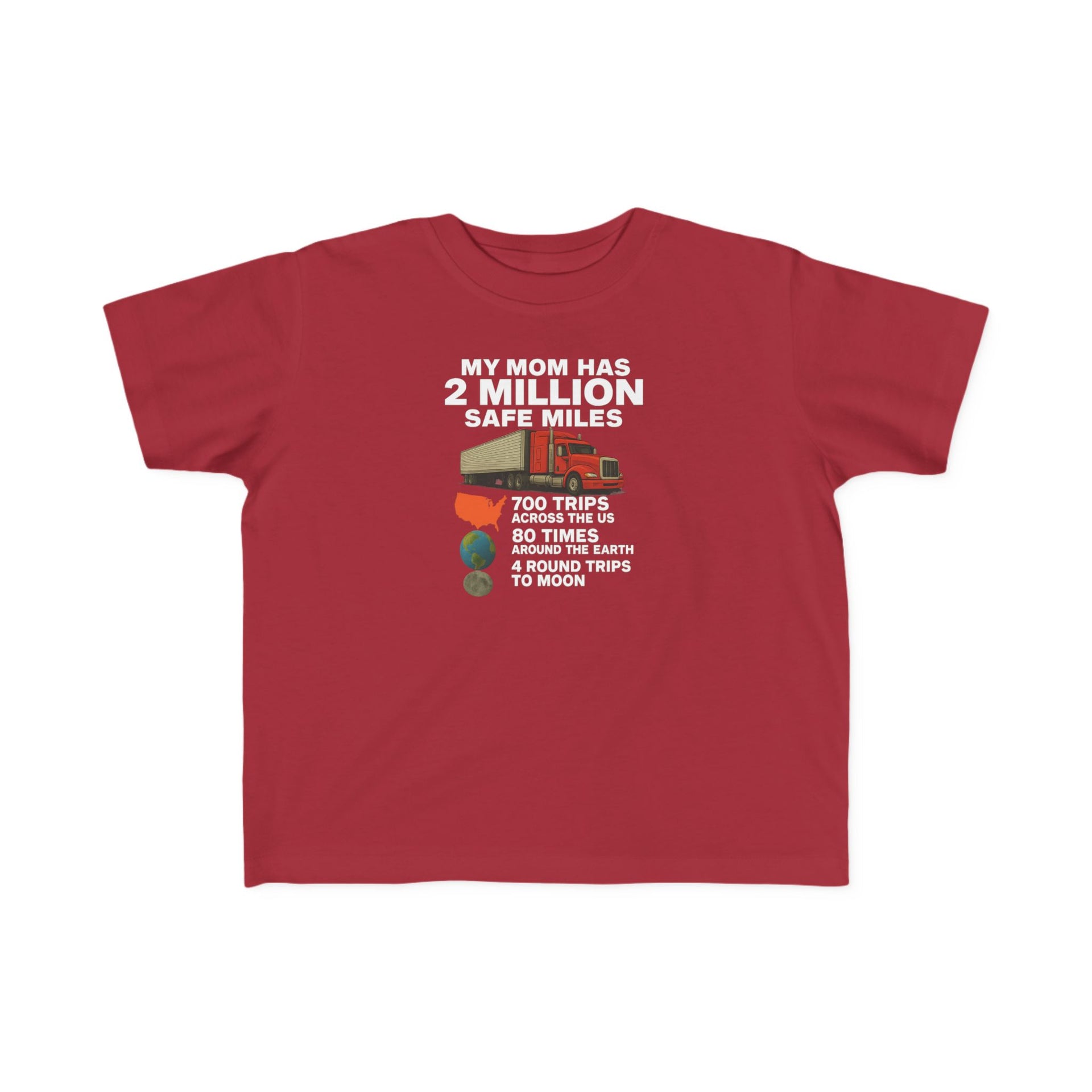 Toddler Tee - "My Mom Has 2 Million Safe Miles" Camping Adventure Shirt