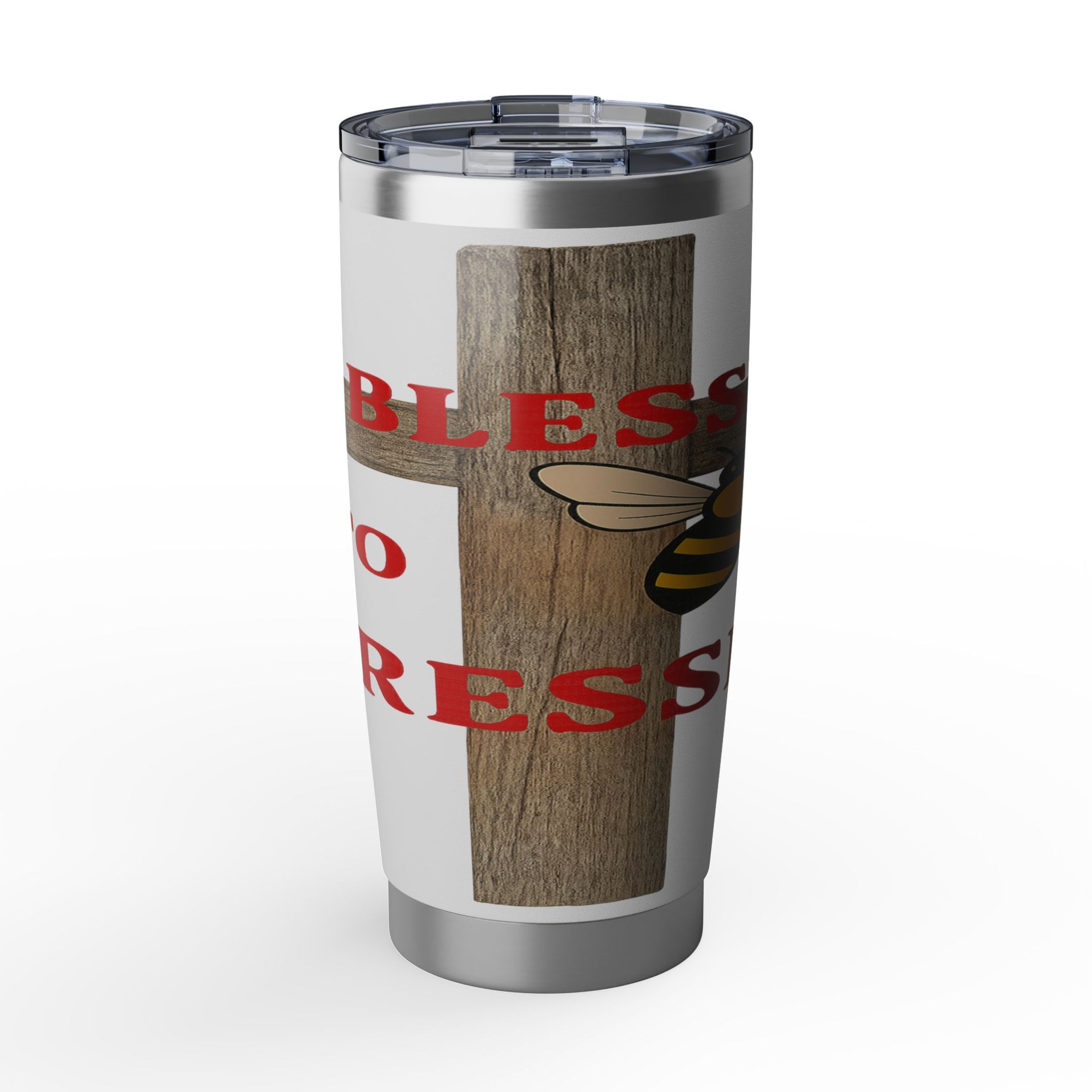 Blessed to Be Messy 20oz Tumbler — Bee & Cross Christian Travel Mug