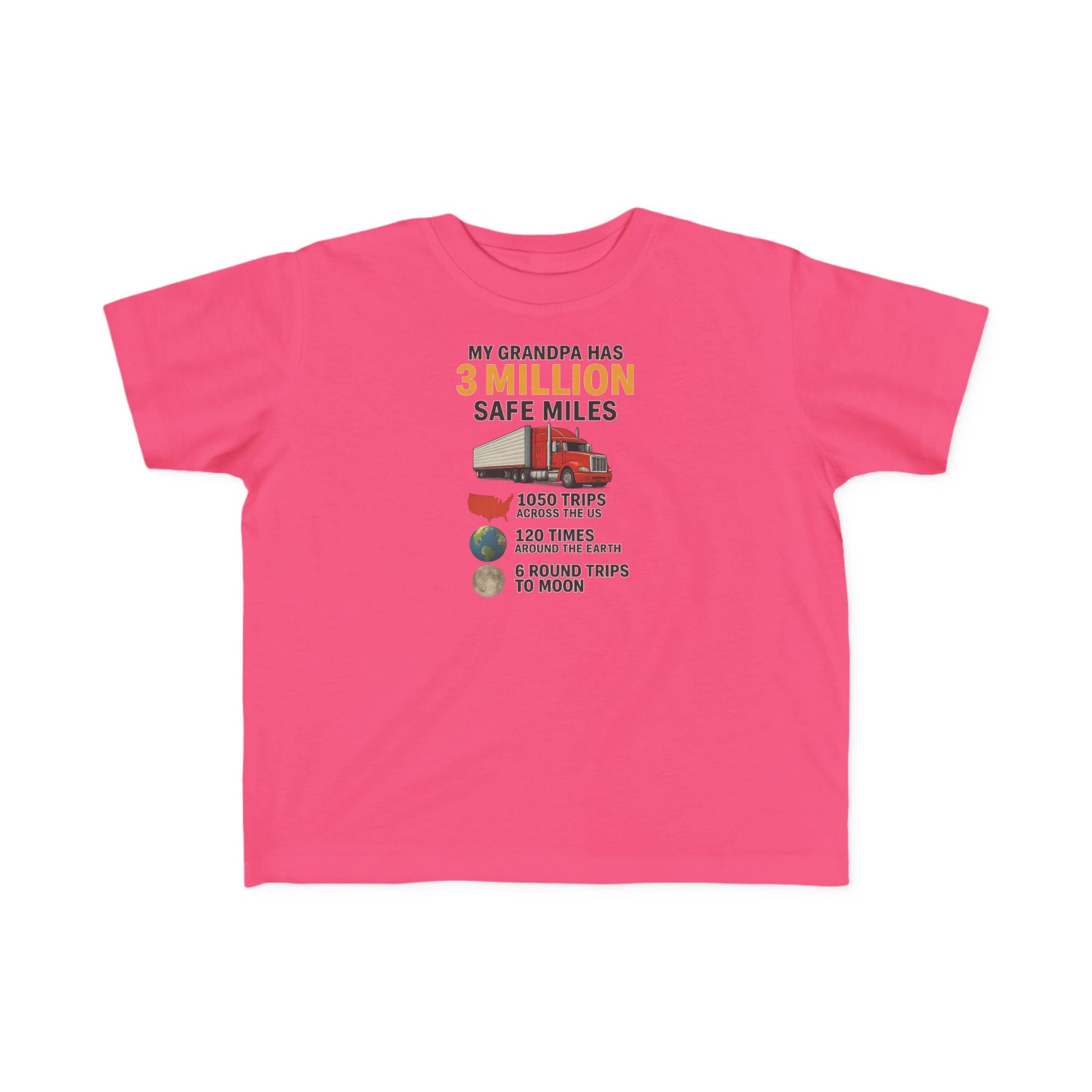 Toddler Tee - "My Grandpa Has 3 Million Safe Miles" Vintage Camper Kids Shirt