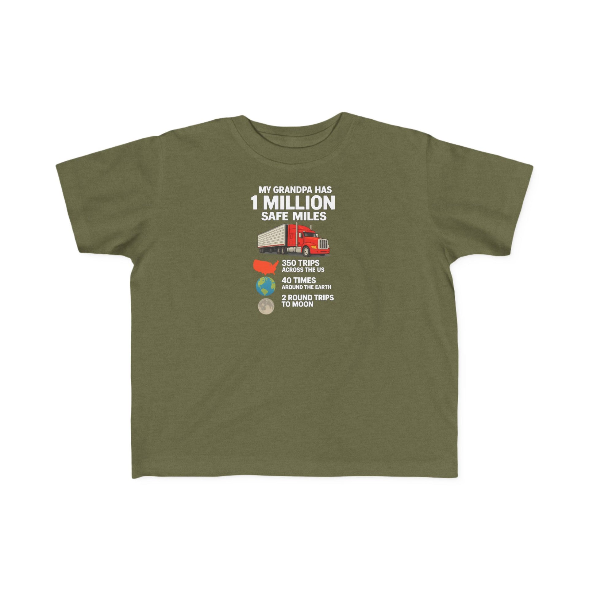 Toddler Tee – "My Grandma Has 1 Million Safe Miles" Cute Grandma Road-Trip Shirt
