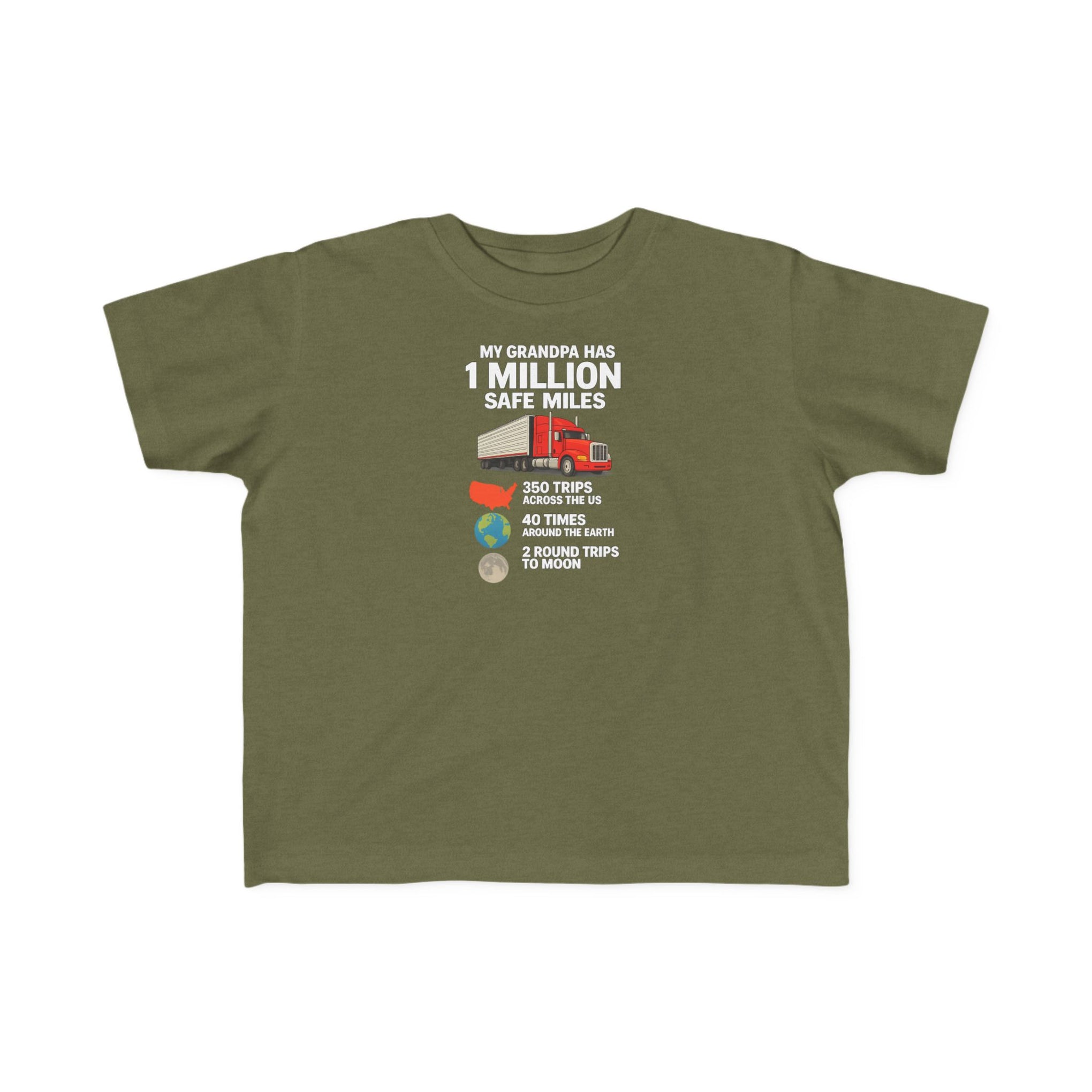 Toddler Tee – "My Grandma Has 1 Million Safe Miles" Cute Grandma Road-Trip Shirt