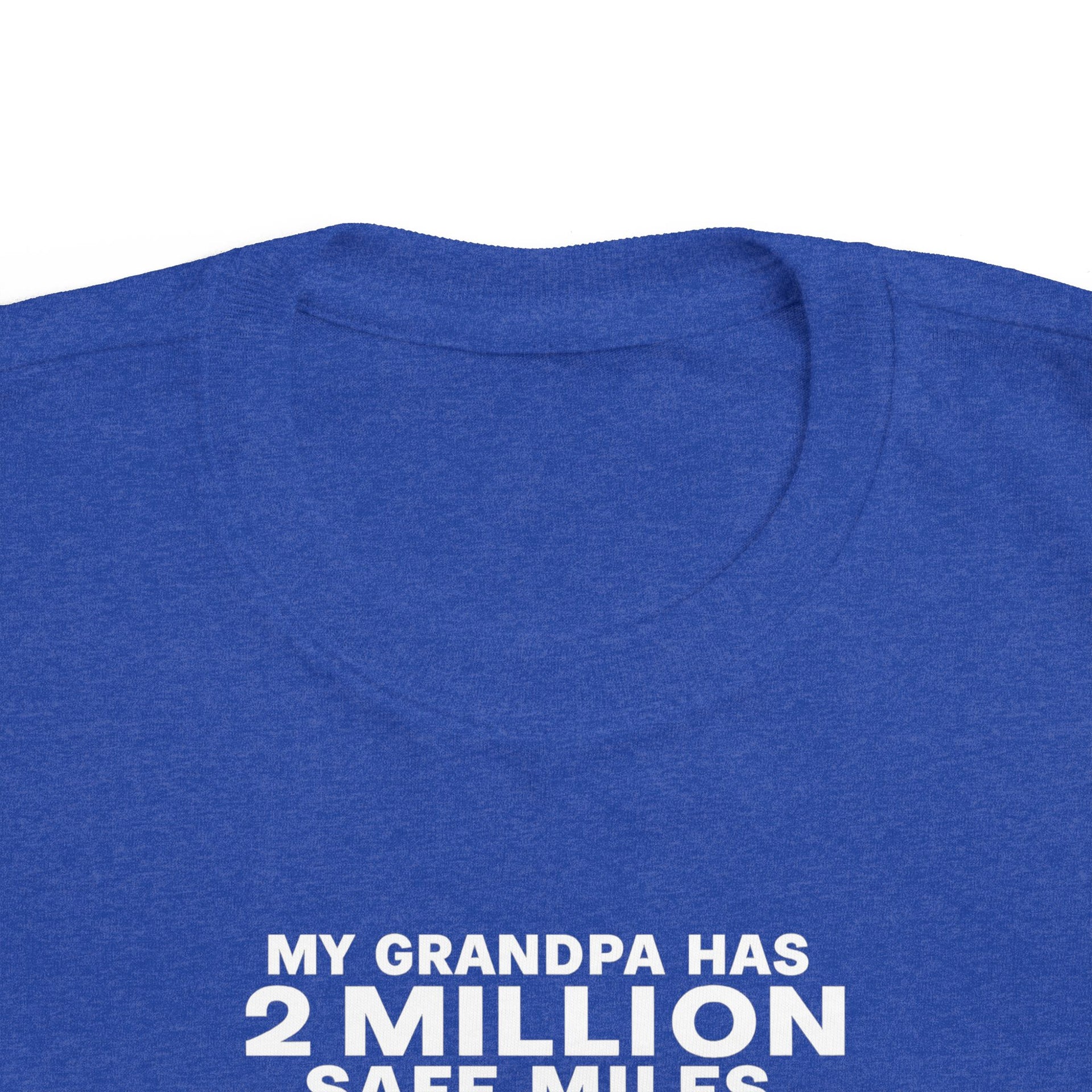 My Grampa has 2 million safe miles— Cute Red Semi Truck Design for Little Kids