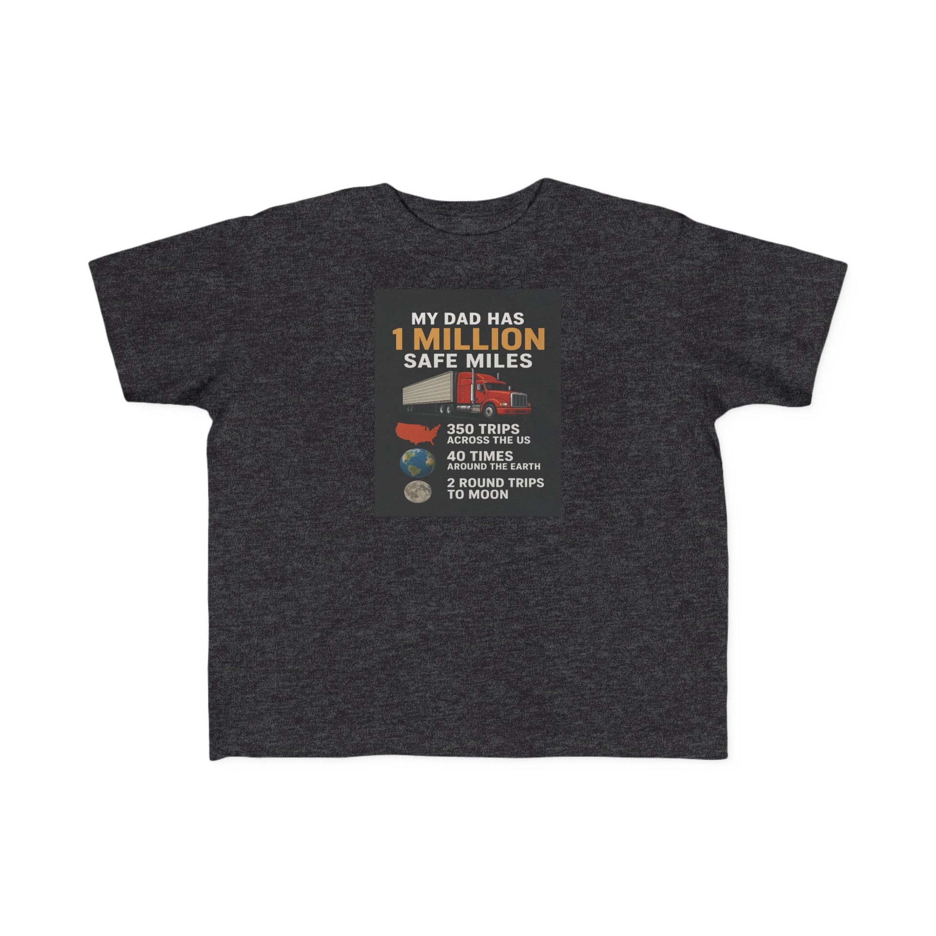 Toddler Tee – “My Dad Has 1 Million Safe Miles” Funny Kids' Aviation Shirt