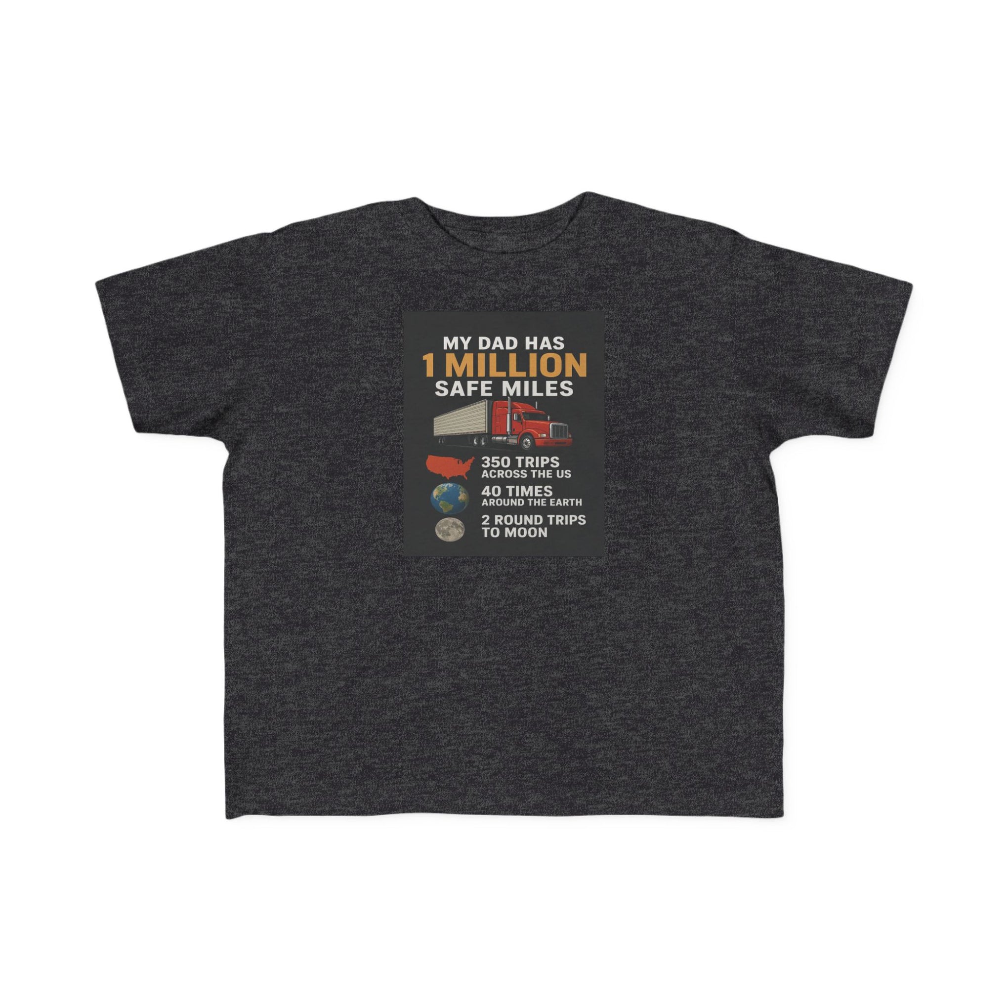 Toddler Tee – “My Dad Has 1 Million Safe Miles” Funny Kids' Aviation Shirt