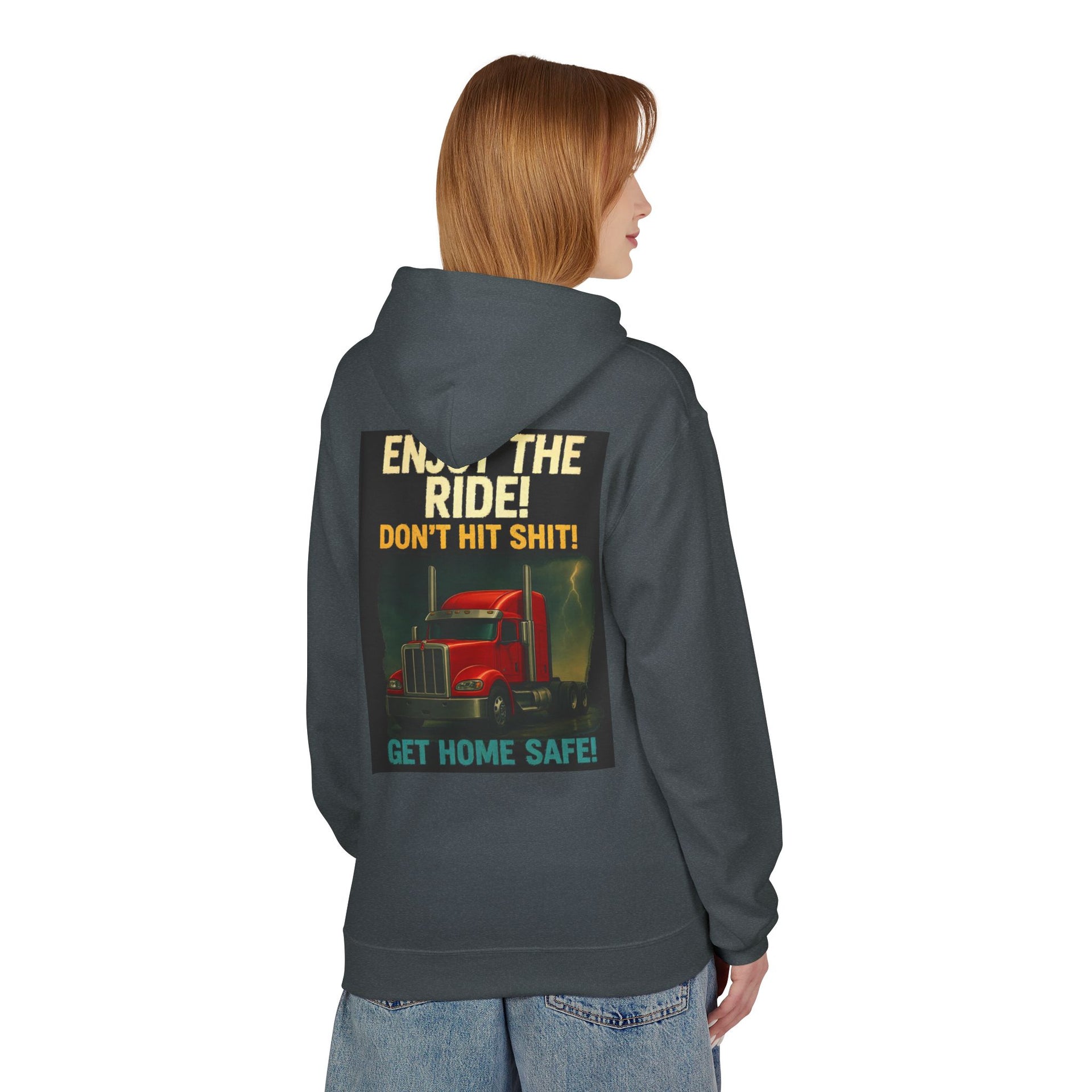 Hoodie — '3 Simple Rules' Trucker Safety Graphic Hoodie (Enjoy the Ride — Get Home Safe)