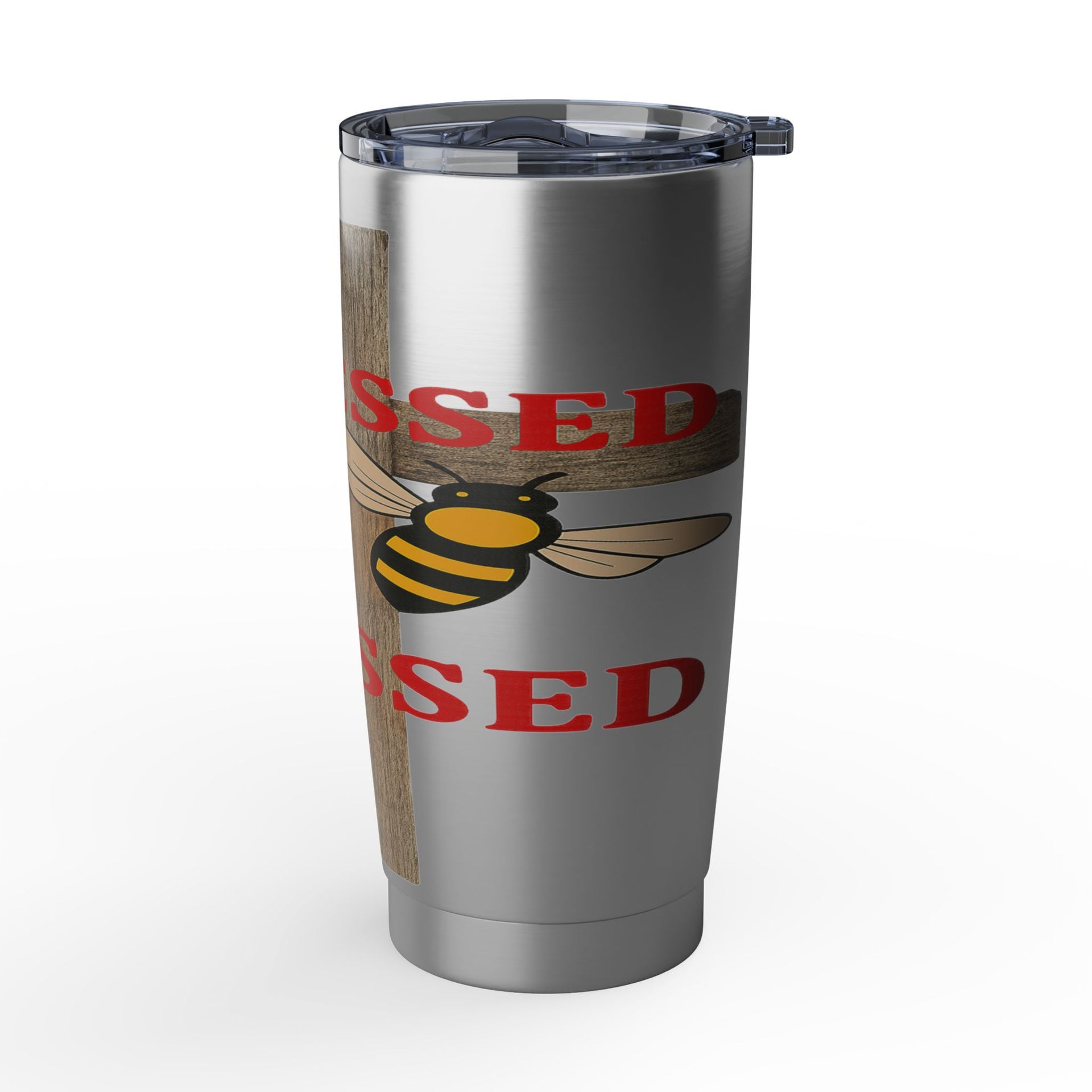 Blessed to Be Messy 20oz Tumbler — Bee & Cross Christian Travel Mug
