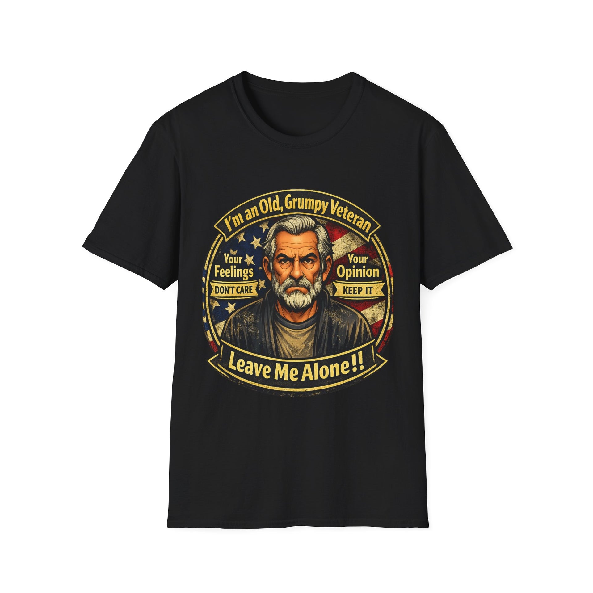 Veteran 'Leave Me Alone' T-Shirt — Old Grumpy Veteran Graphic Tee