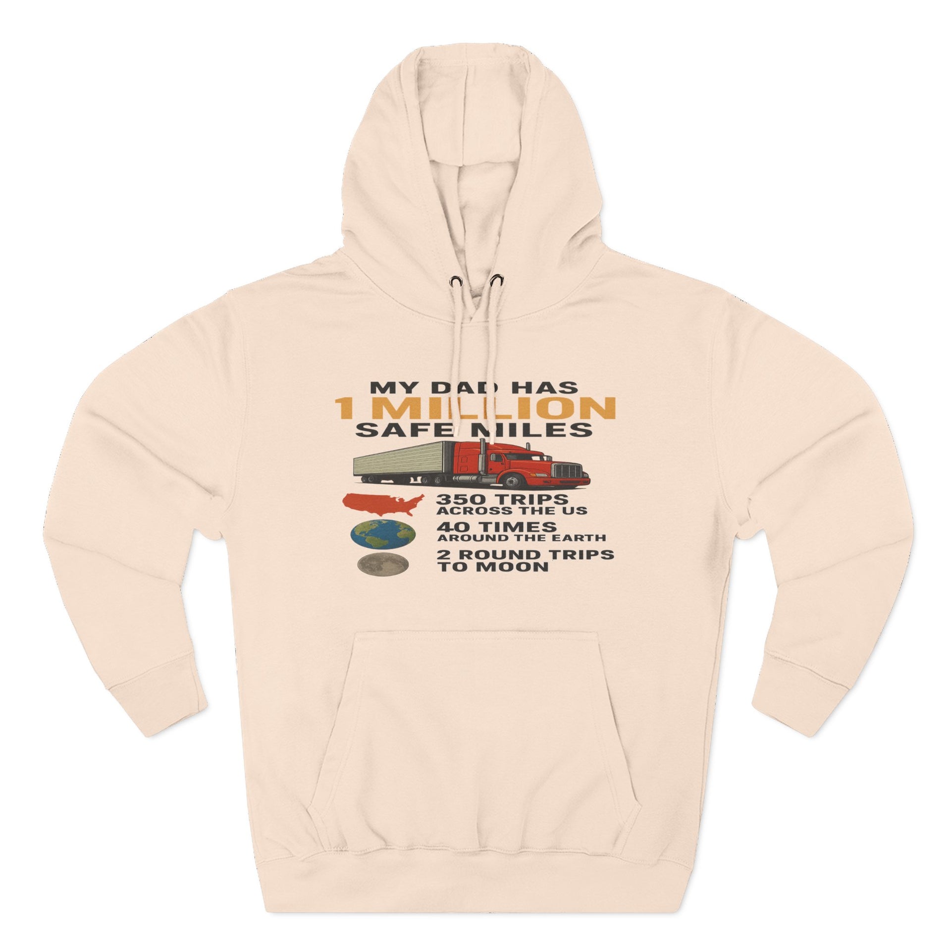My Dad Has 1 Million Safe Miles Three-Panel Fleece Hoodie