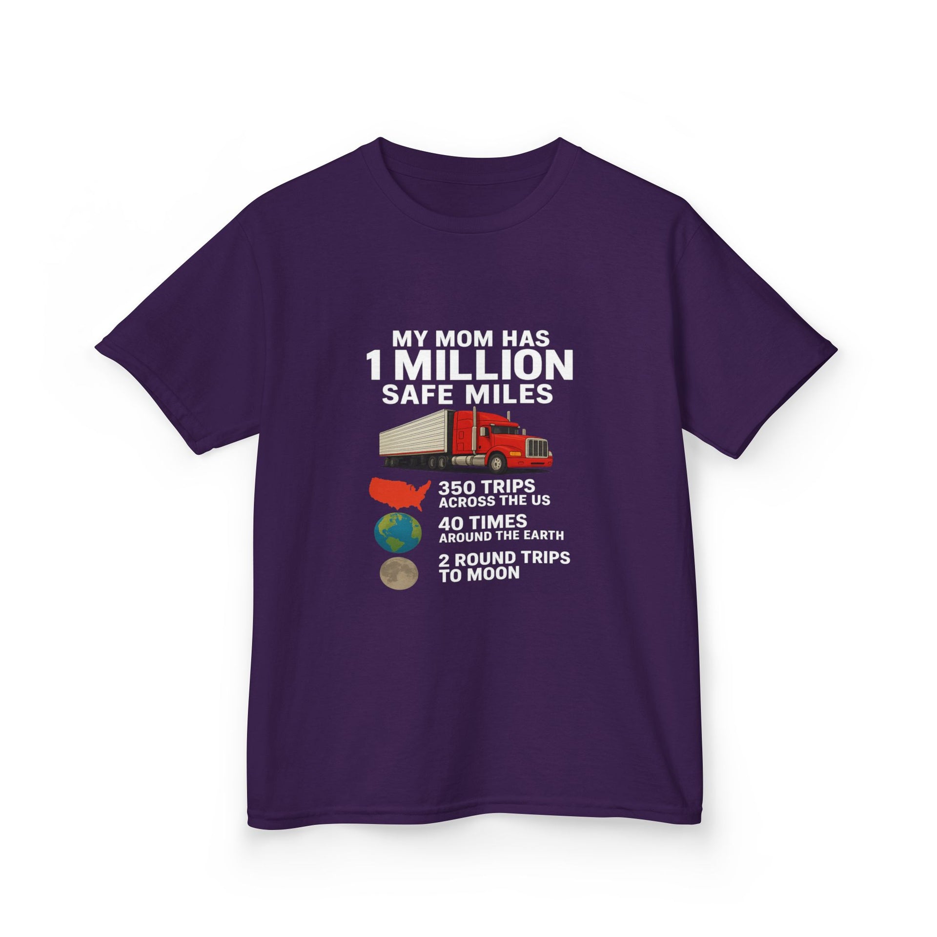 Kids Truck Graphic Tee — My Mom has 1 million Safe Miles