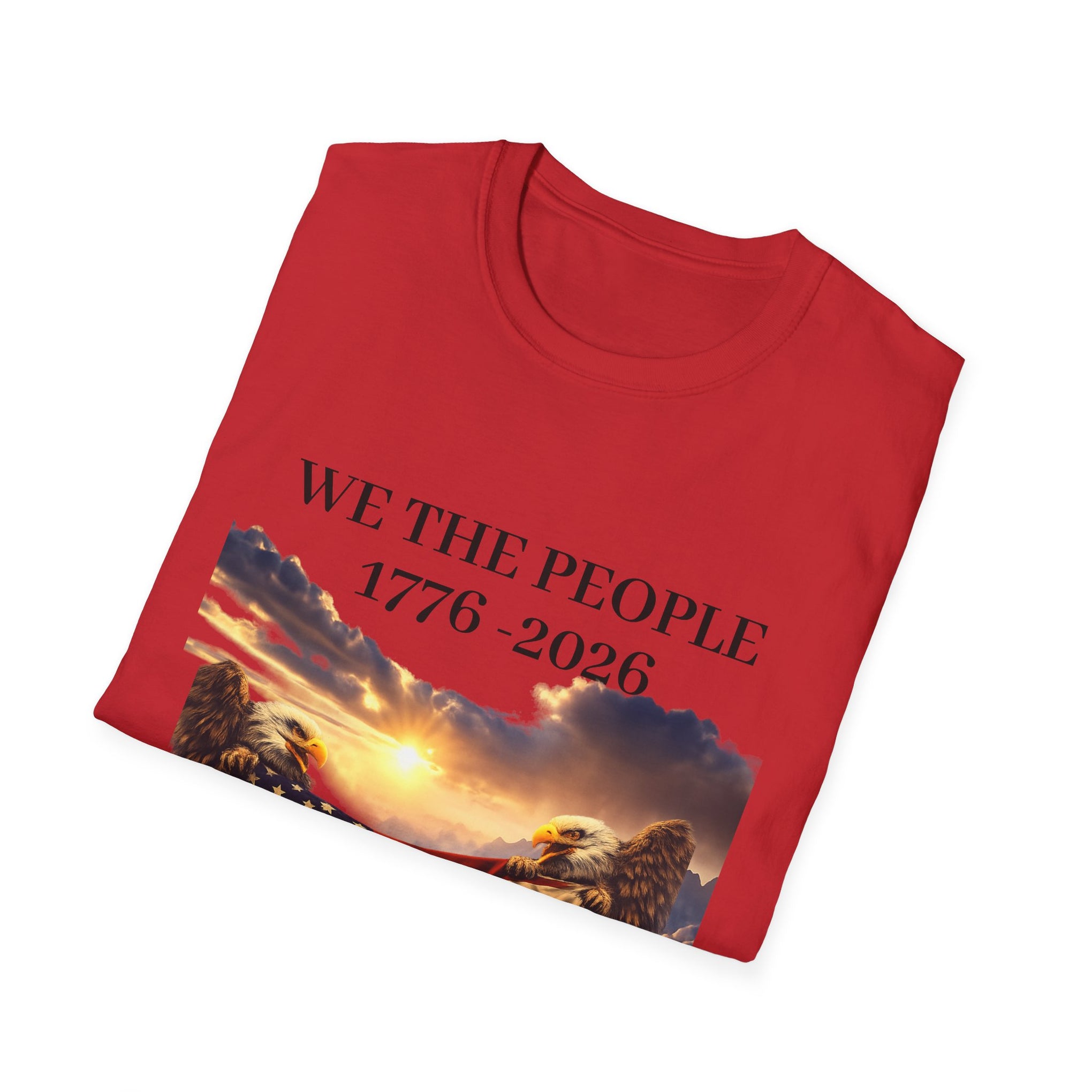 Patriotic "We the People 1776-2026" T-Shirt — American Flag & Constitution Tee for Independence Day