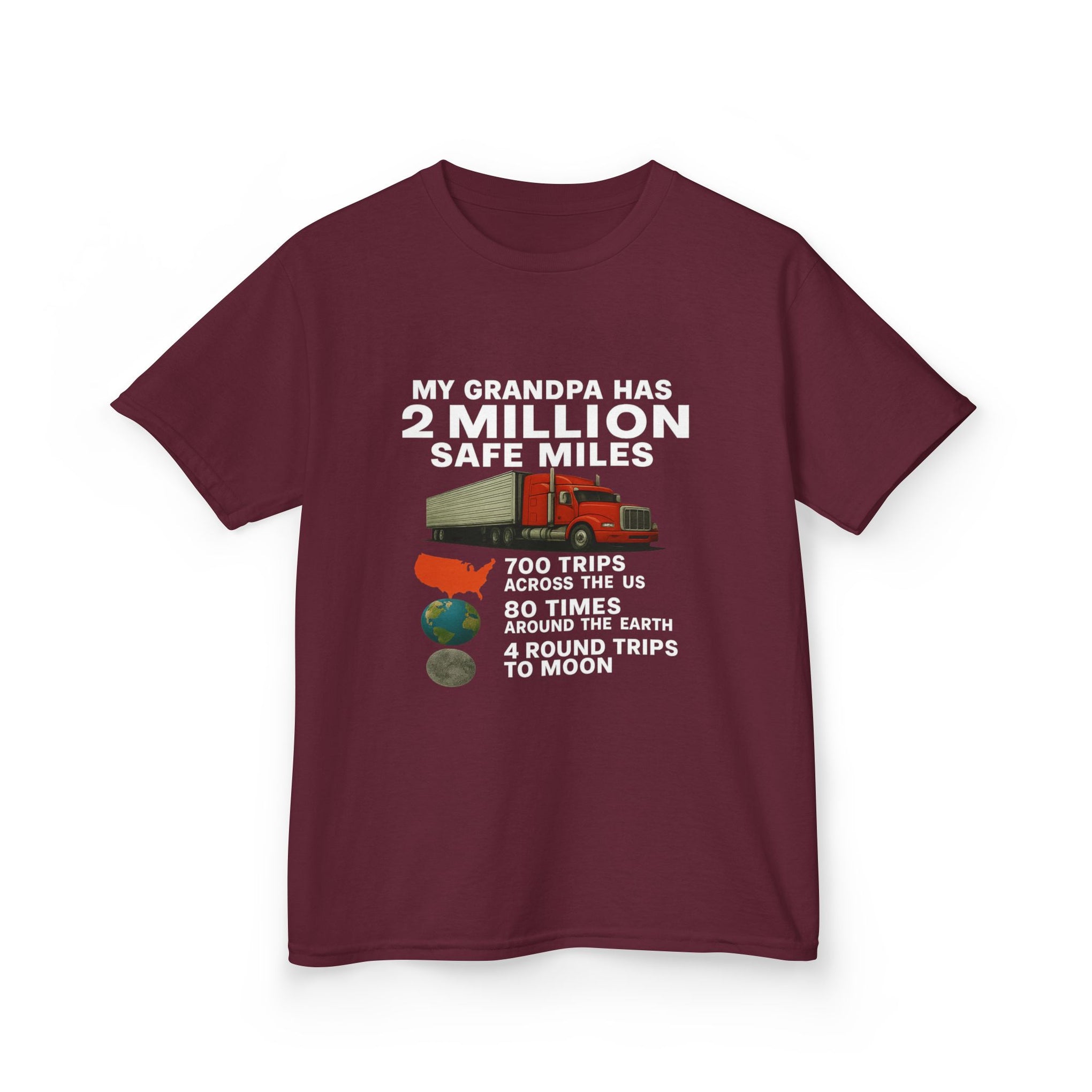 Kids Tee – “My Grandpa Has 2 Million Safe Miles” Vintage Pilot Aviation Shirt