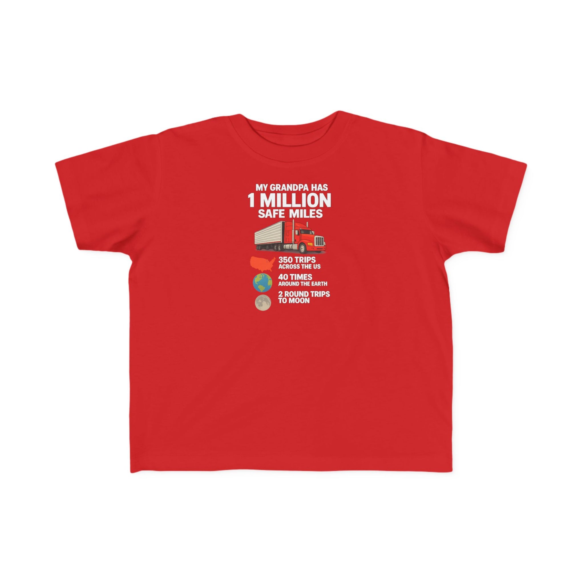 Toddler Tee – "My Grandma Has 1 Million Safe Miles" Cute Grandma Road-Trip Shirt