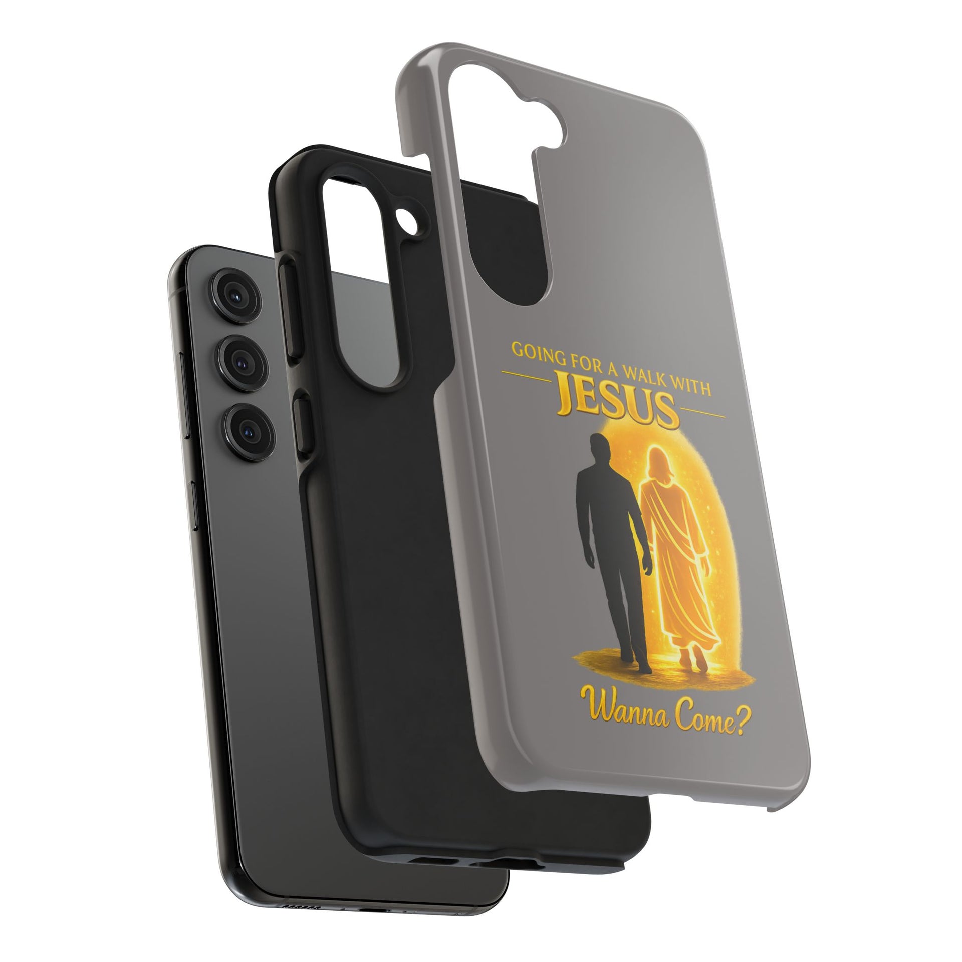 Tough Phone Case — "Going for a Walk with Jesus, Wanna Come?" Christian iPhone Case