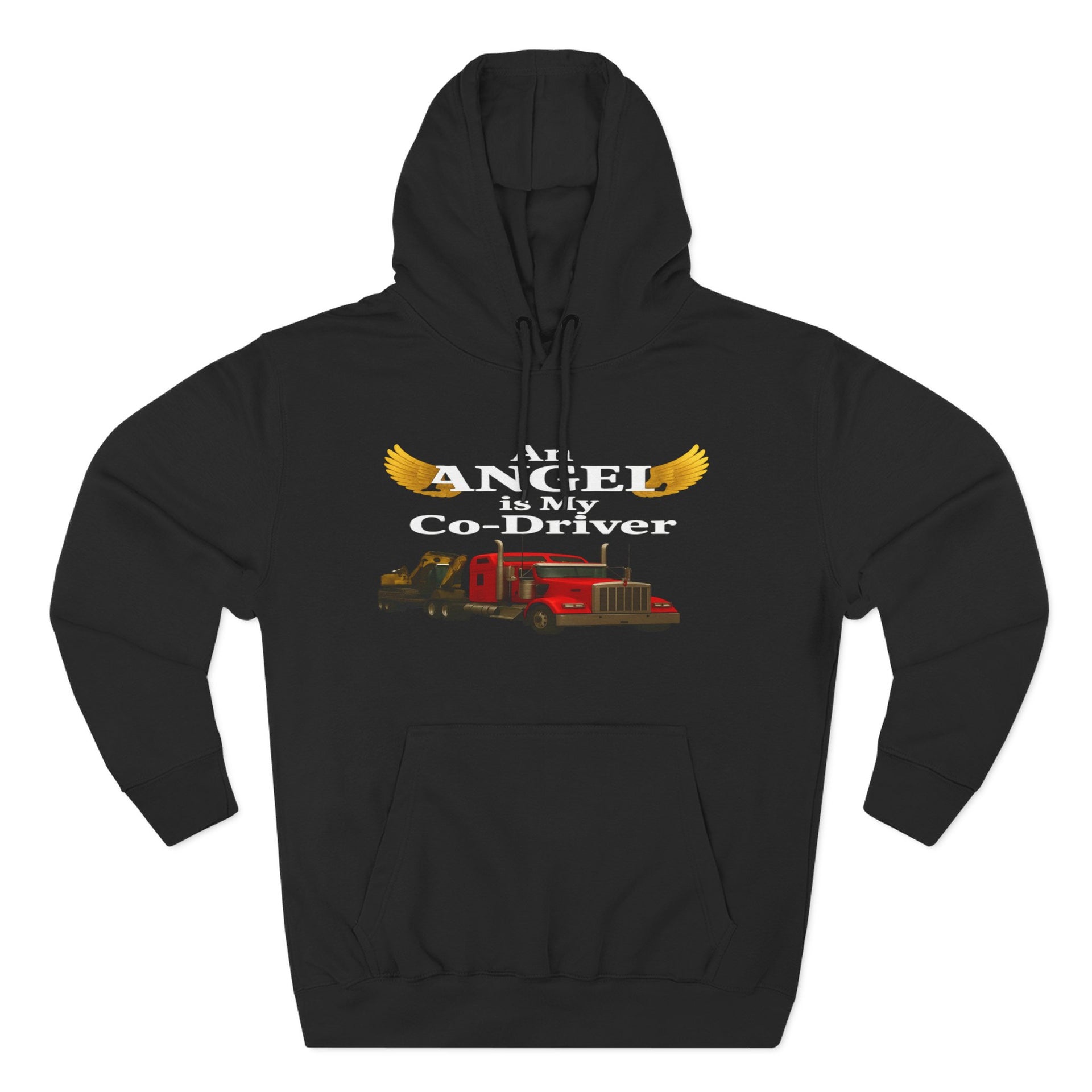 Flatbed "Angel is my co-driver" Three-Panel Fleece Hoodie
