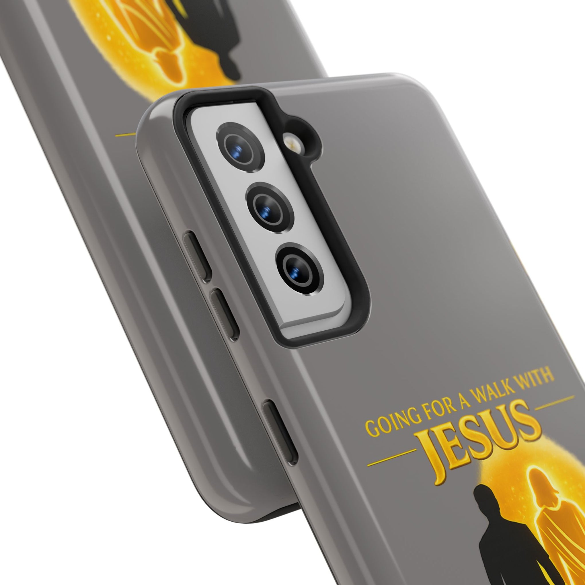 Tough Phone Case — "Going for a Walk with Jesus, Wanna Come?" Christian iPhone Case