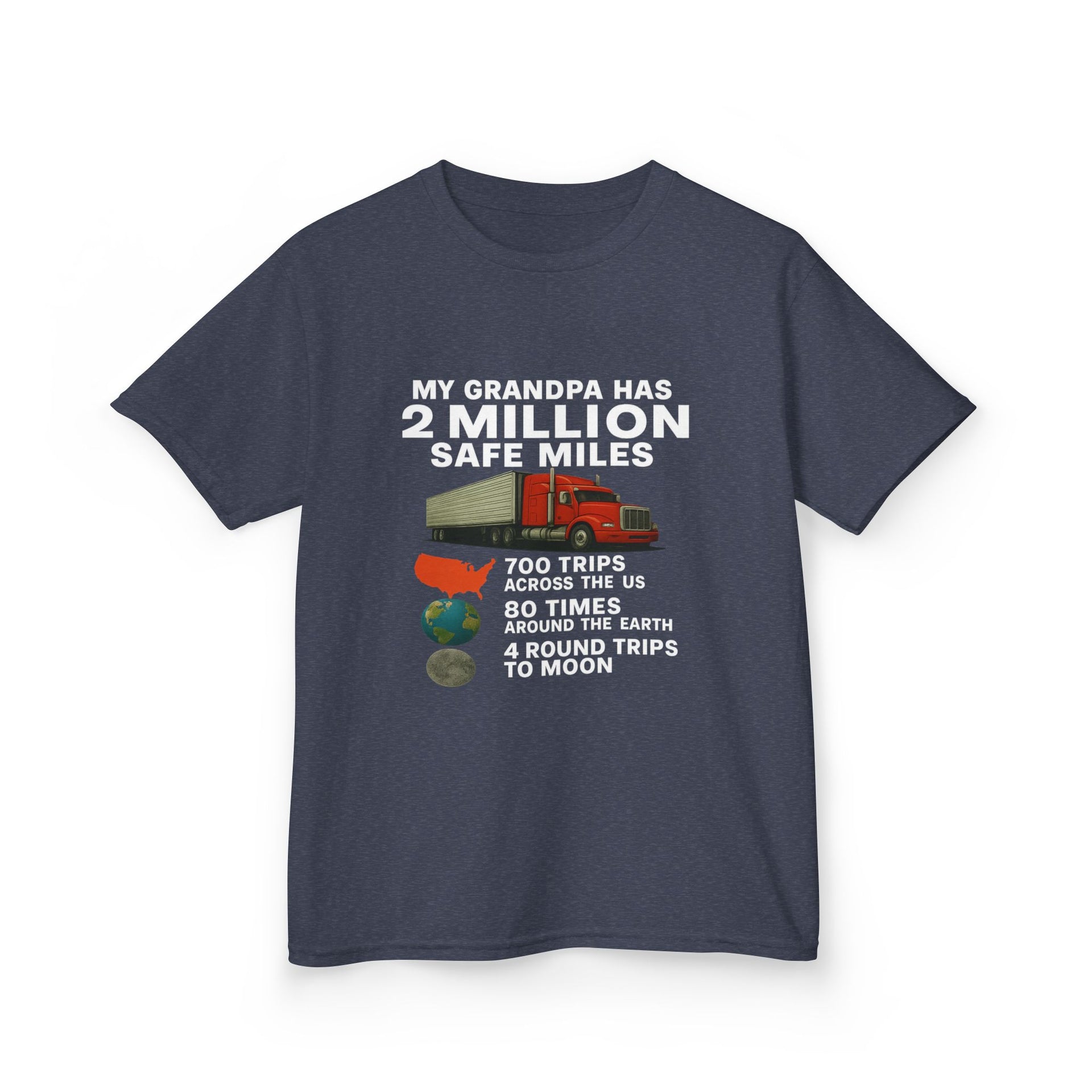 Kids Tee – “My Grandpa Has 2 Million Safe Miles” Vintage Pilot Aviation Shirt