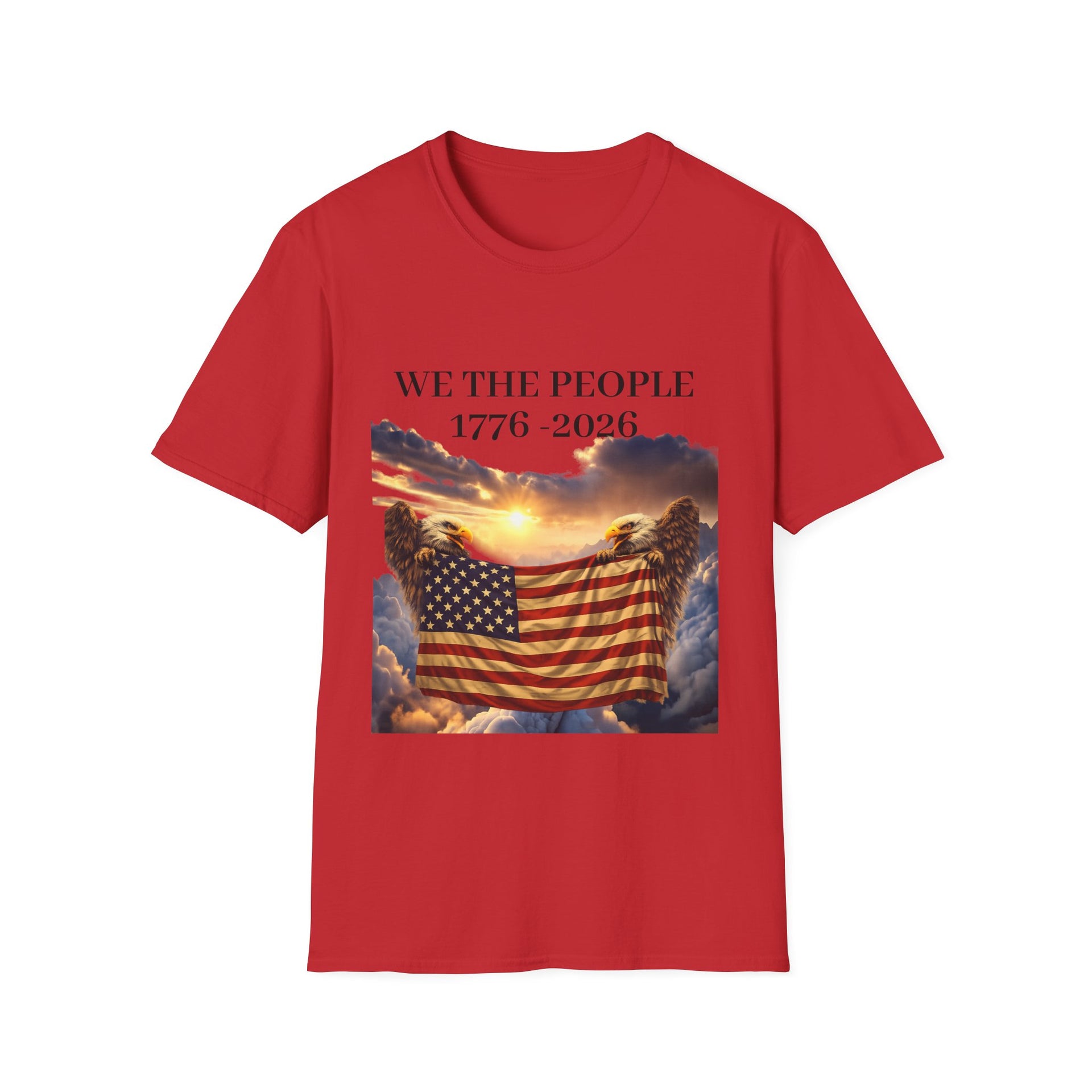 Patriotic "We the People 1776-2026" T-Shirt — American Flag & Constitution Tee for Independence Day