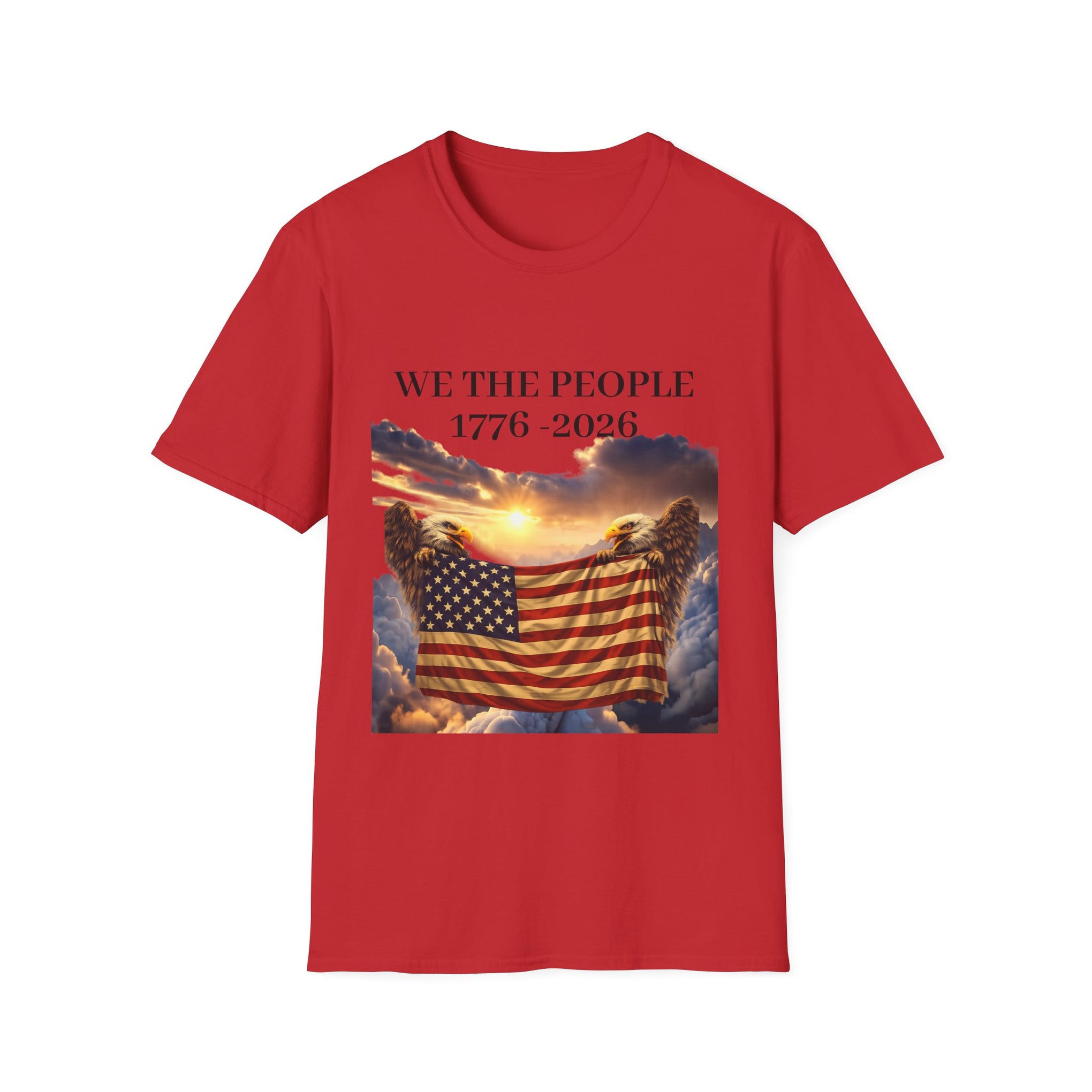 Patriotic "We the People 1776-2026" T-Shirt — American Flag & Constitution Tee for Independence Day