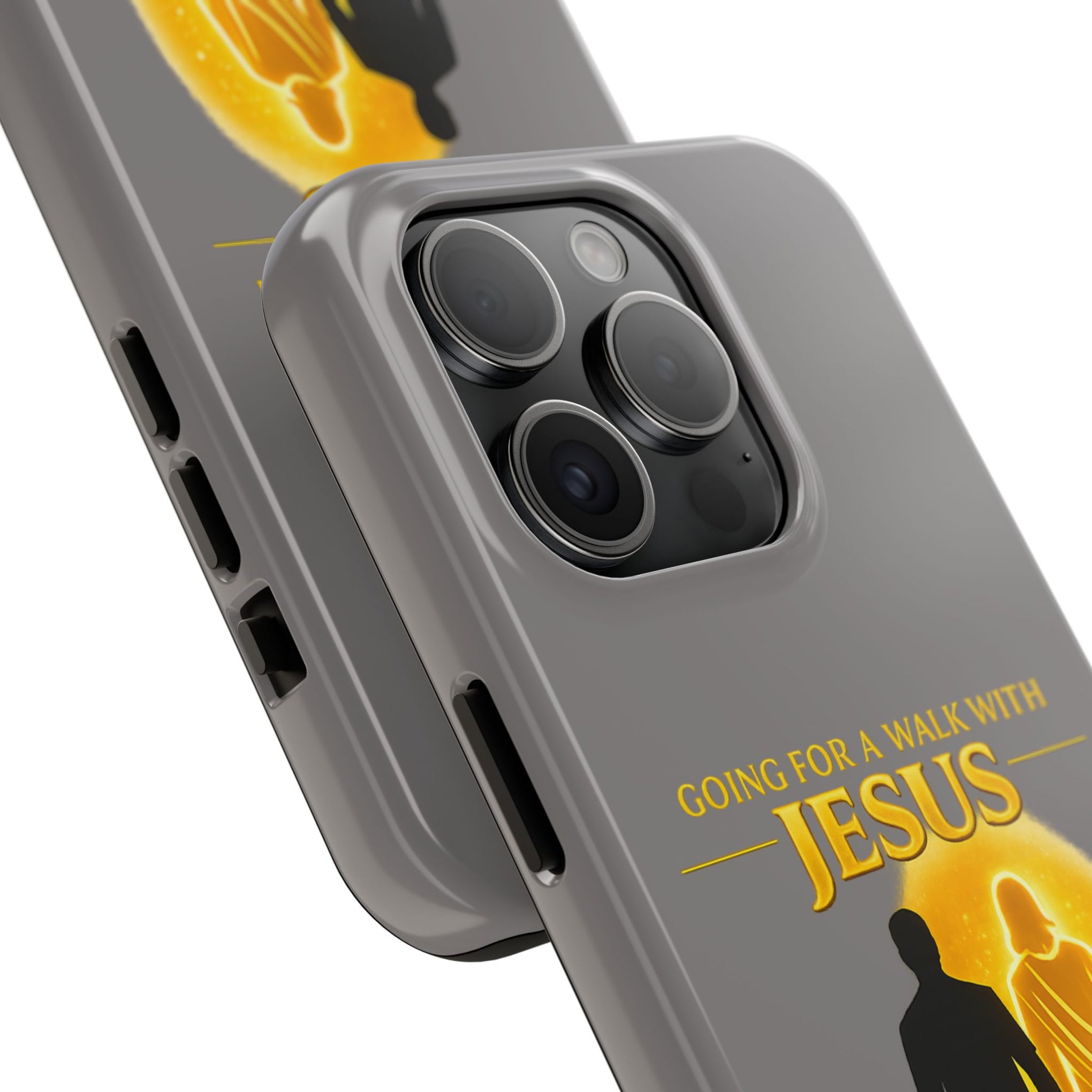 Tough Phone Case — "Going for a Walk with Jesus, Wanna Come?" Christian iPhone Case