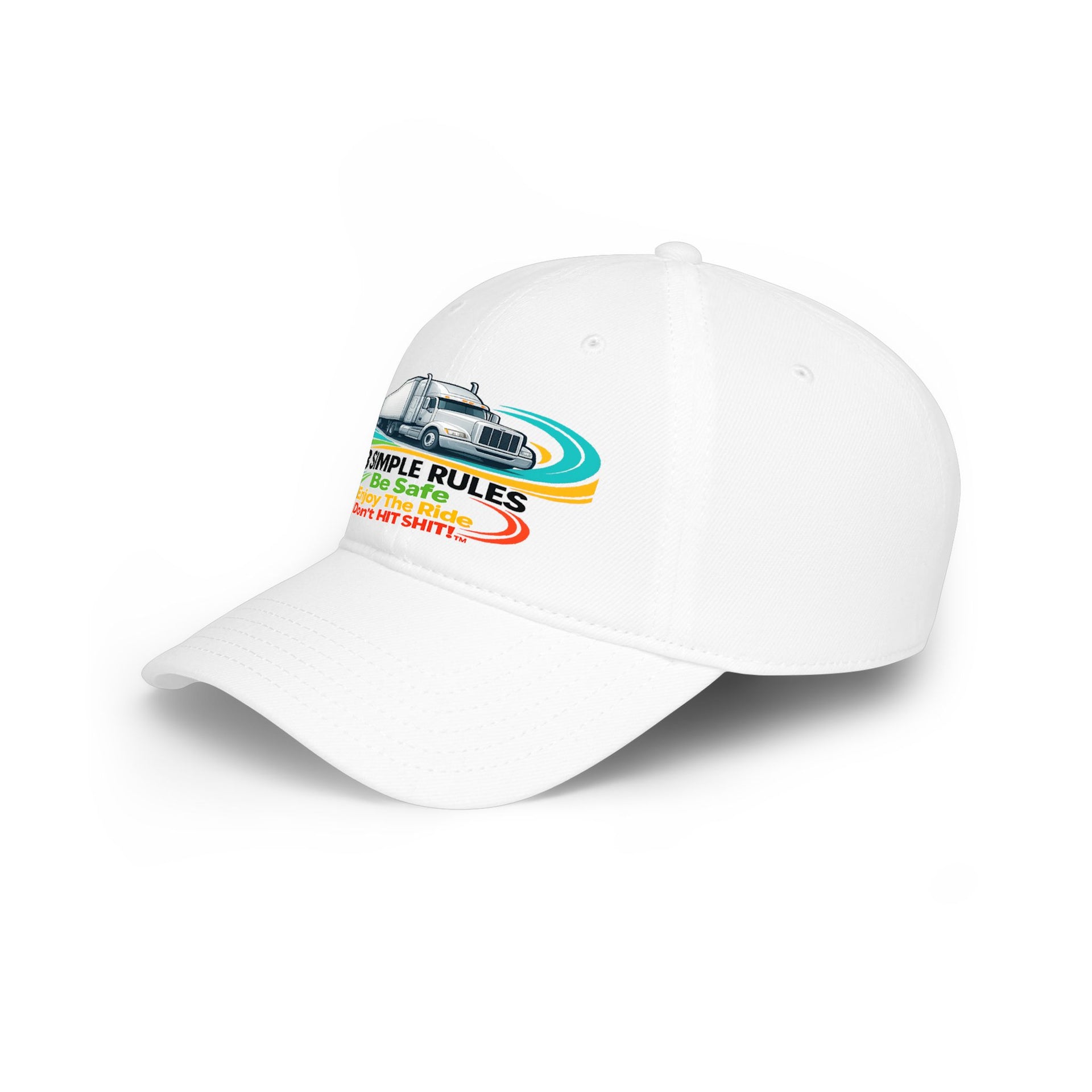 Retro RV Hat — "3 Simple Rules: Be Safe, Enjoy The Ride, Don't Hit Shit!" ***" Baseball Cap