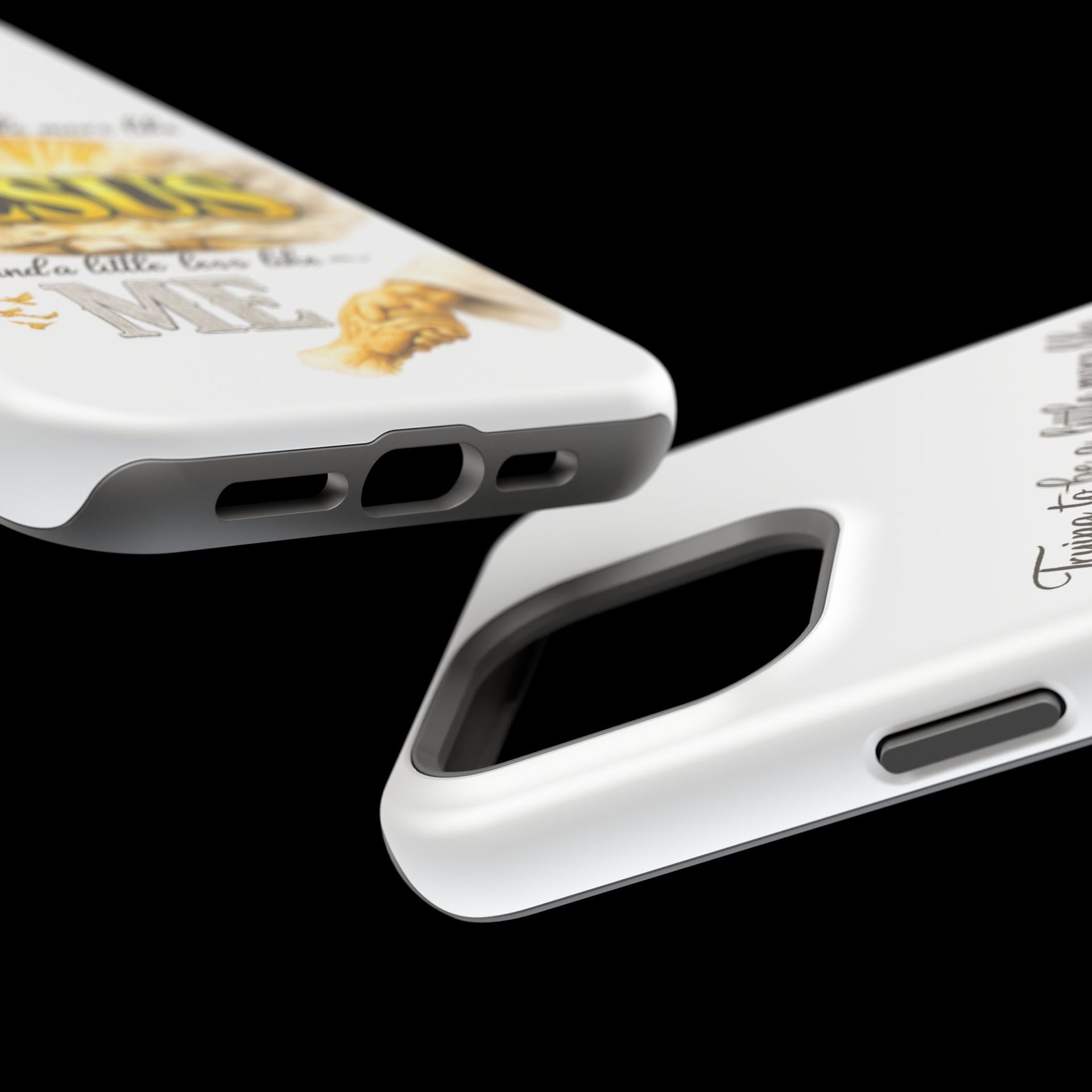 Christian Quote Magnetic Phone Case — "Trying to be a Little More Jesus and a Little Less Like Me"