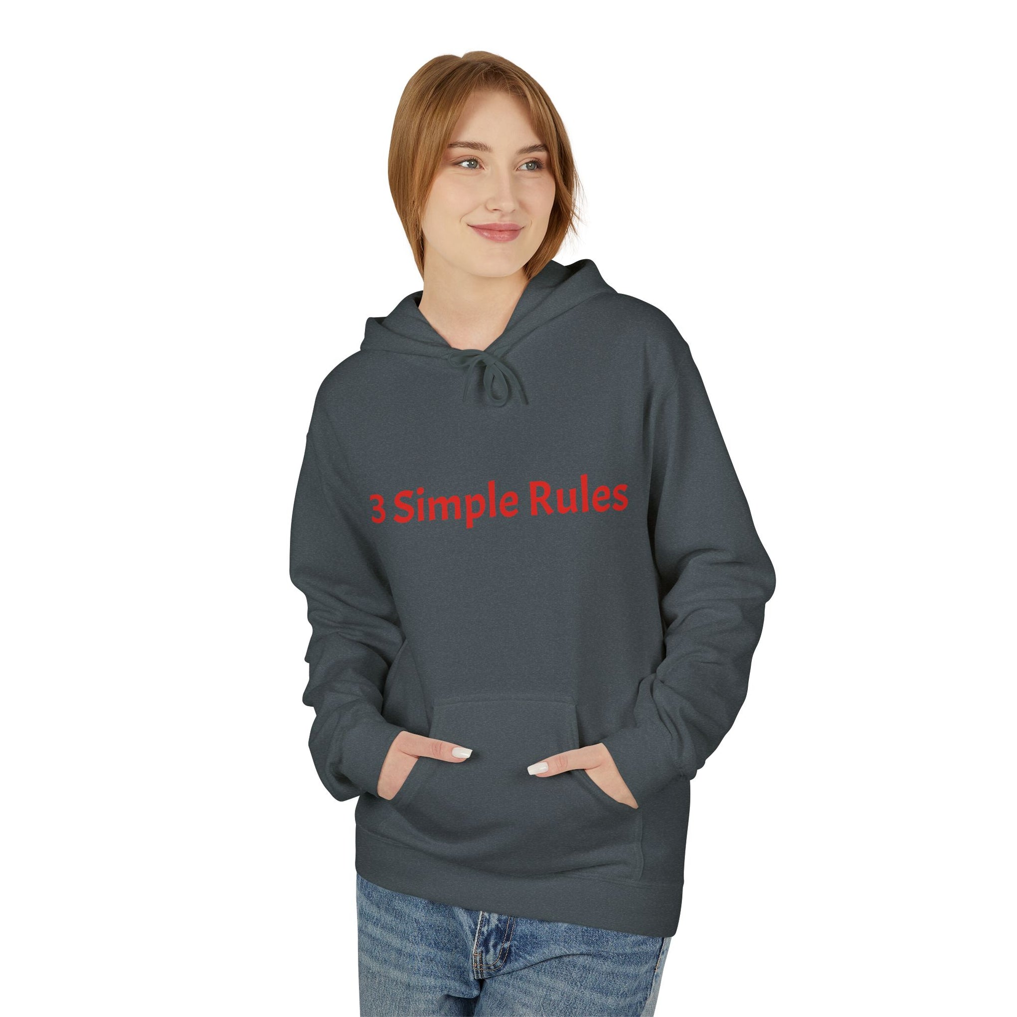 Hoodie — '3 Simple Rules' Trucker Safety Graphic Hoodie (Enjoy the Ride — Get Home Safe)