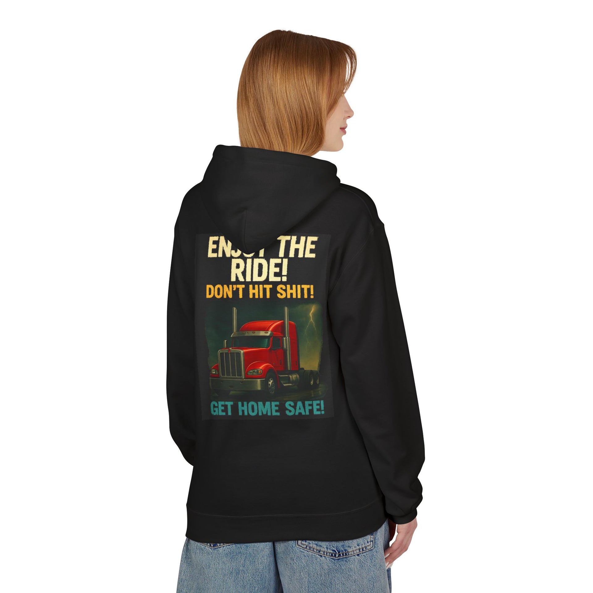 Hoodie — '3 Simple Rules' Trucker Safety Graphic Hoodie (Enjoy the Ride — Get Home Safe)