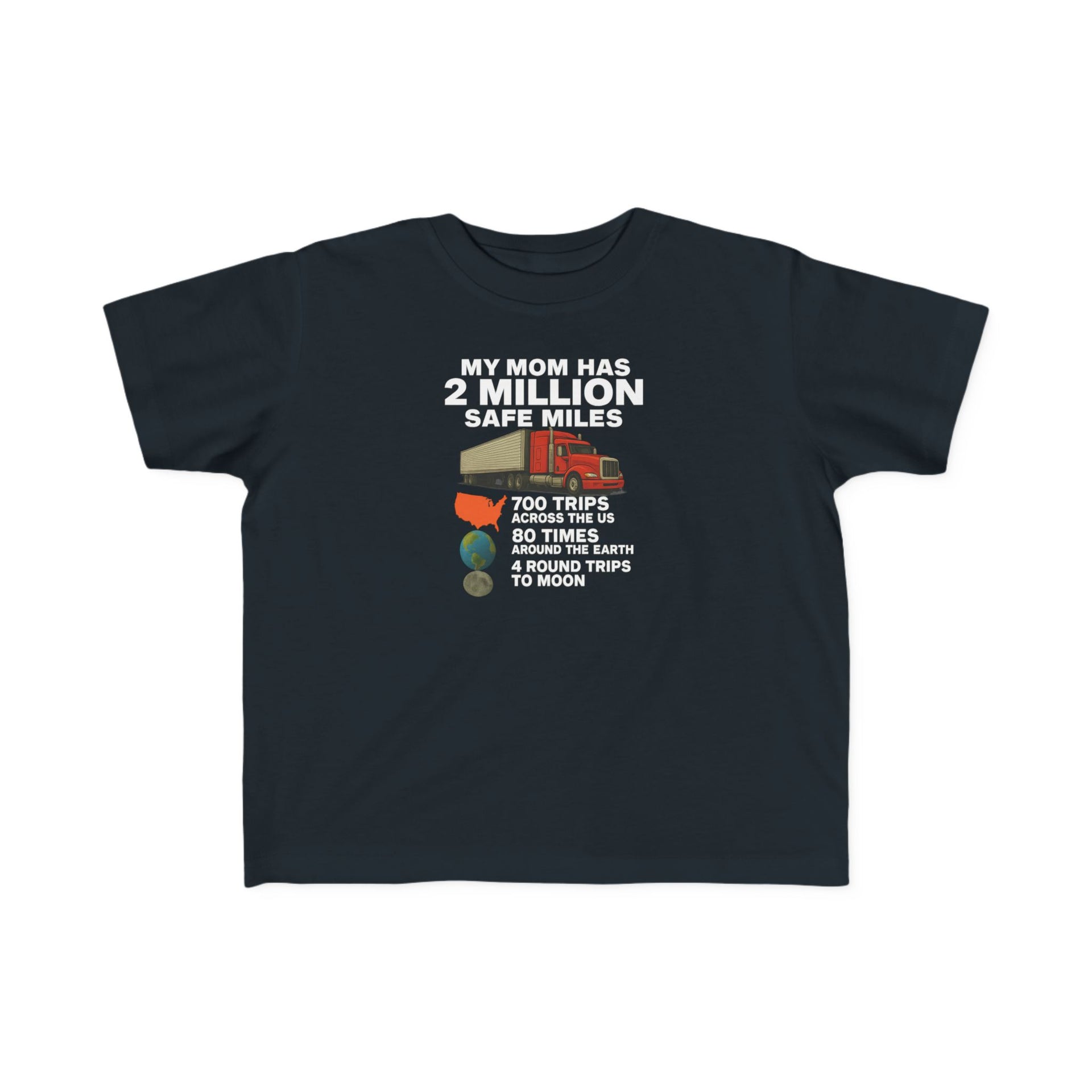 Toddler Tee - "My Mom Has 2 Million Safe Miles" Camping Adventure Shirt