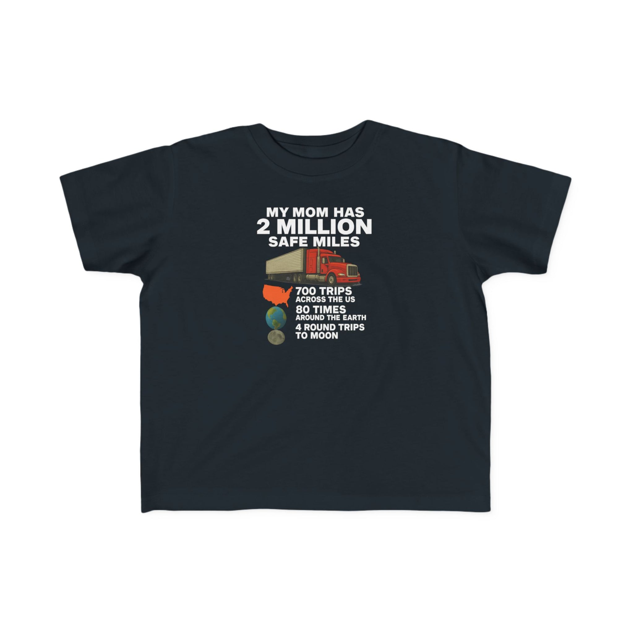 Toddler Tee - "My Mom Has 2 Million Safe Miles" Camping Adventure Shirt