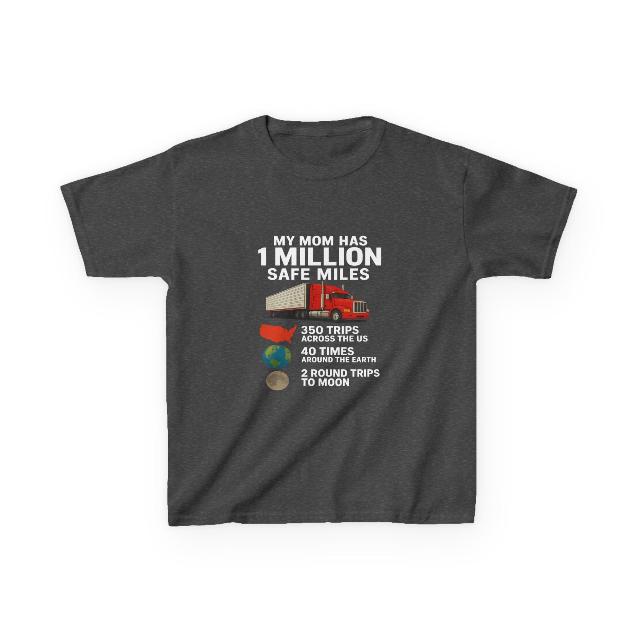 Kids Truck Graphic Tee — My Mom has 1 million Safe Miles