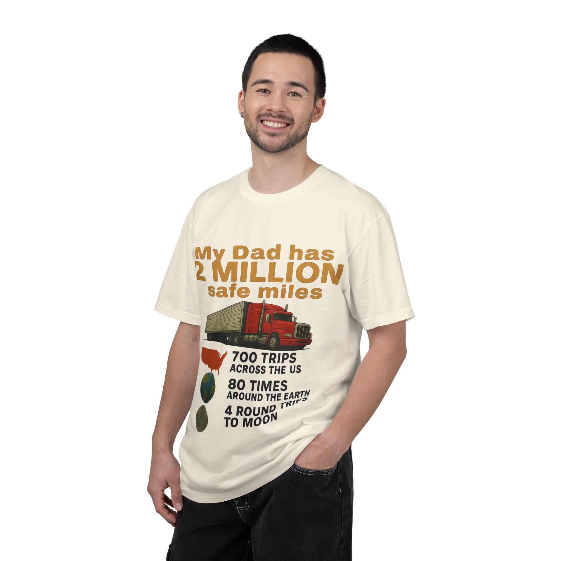 My Dad Has 2 Million Safe Miles T-Shirt — Truck Driver Appreciation Gift