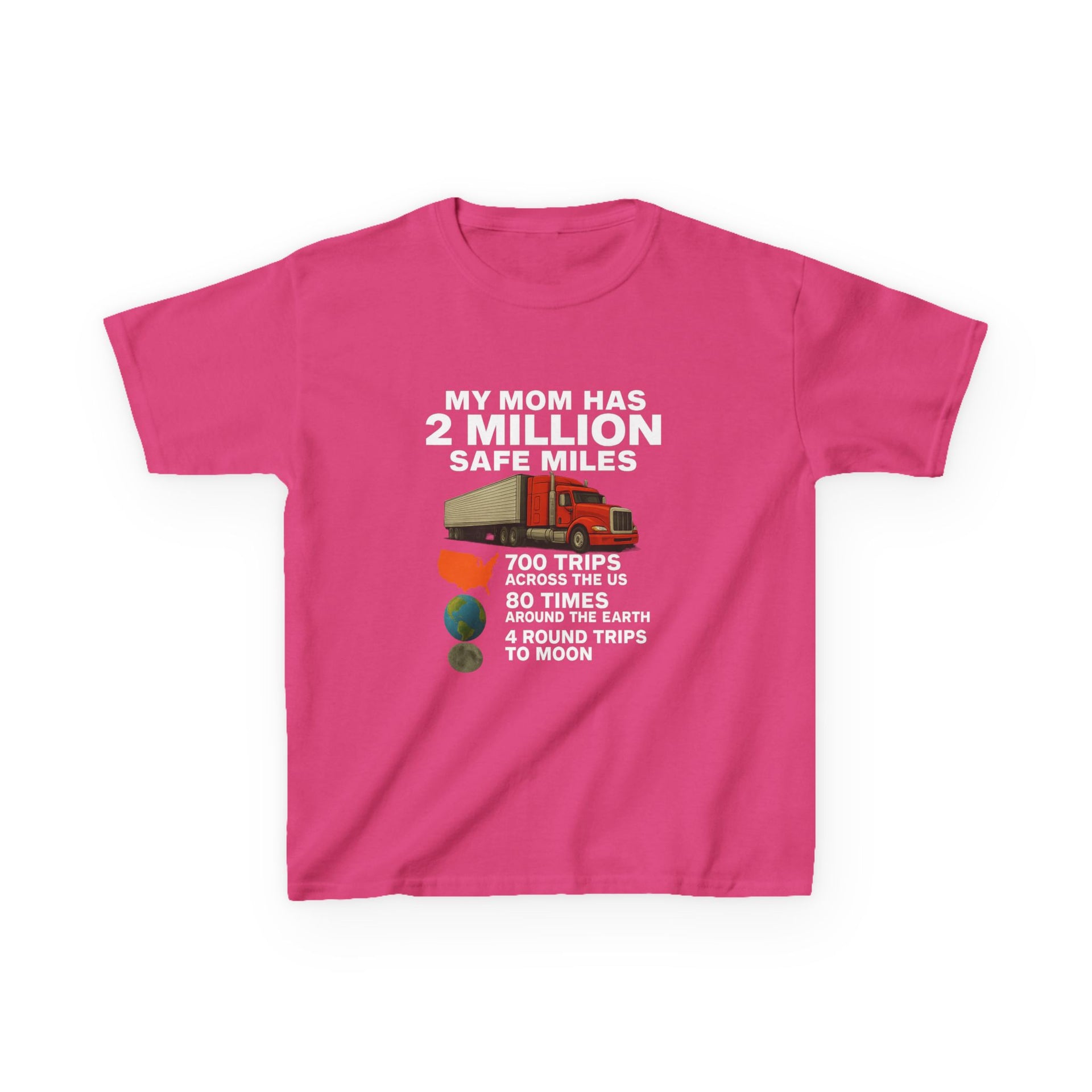 Kids Tee - "My Mom Has 2 Million Safe Miles" Driving Milestone Shirt