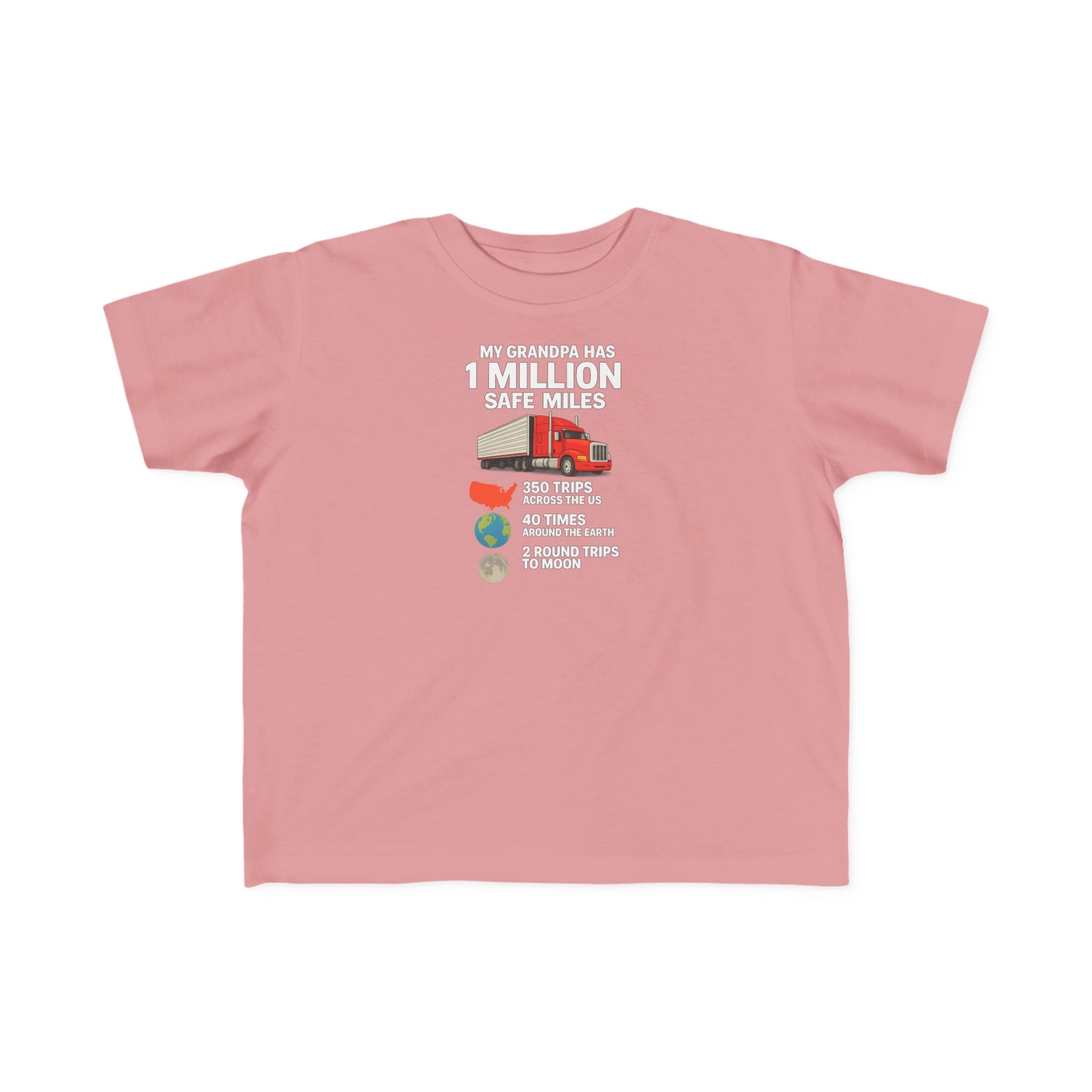 Toddler Tee – "My Grandma Has 1 Million Safe Miles" Cute Grandma Road-Trip Shirt