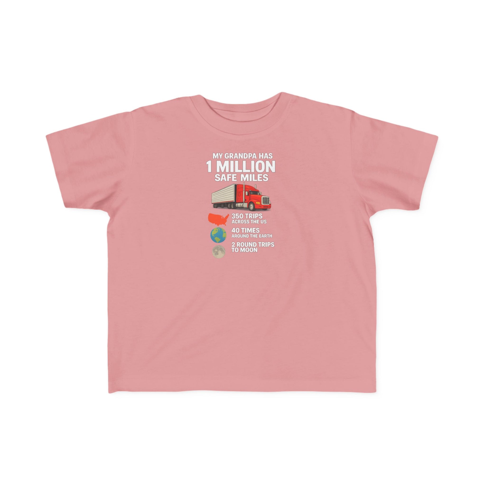 Toddler Tee – "My Grandma Has 1 Million Safe Miles" Cute Grandma Road-Trip Shirt
