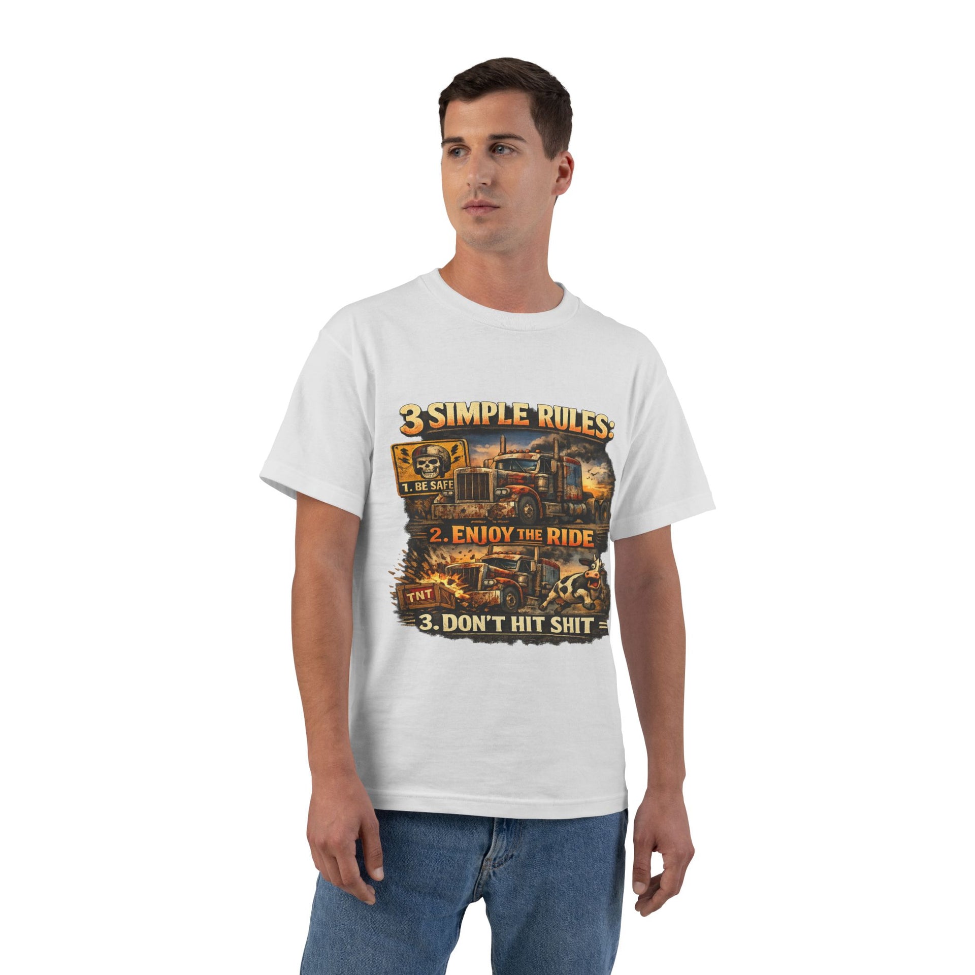 Big an Tall Graphic T-Shirt — "3 Simple Rules: Enjoy the Ride"
